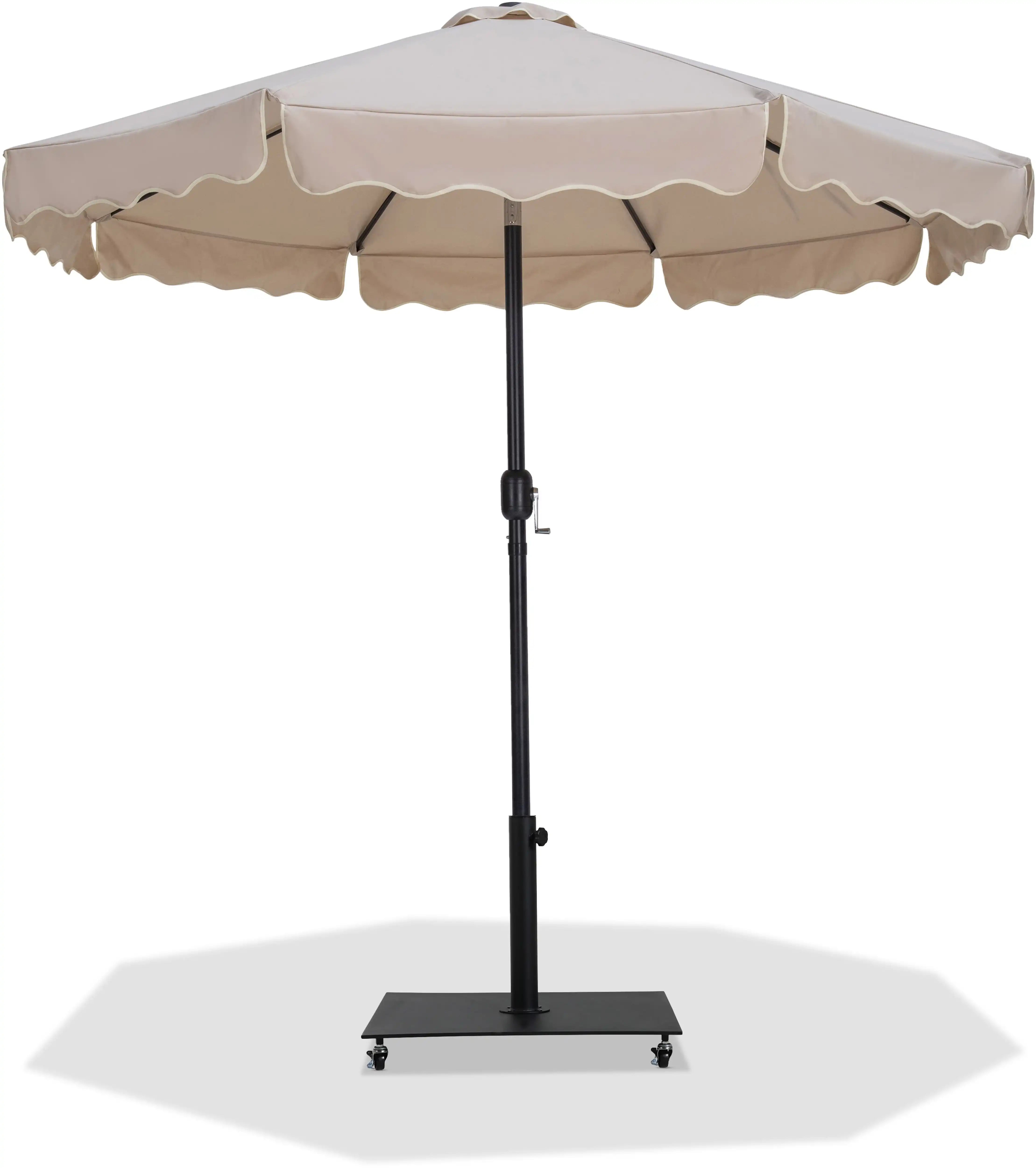 Amalfi - Aluminum Patio Umbrella - Black Base / Black Pole - Best Buy Furniture