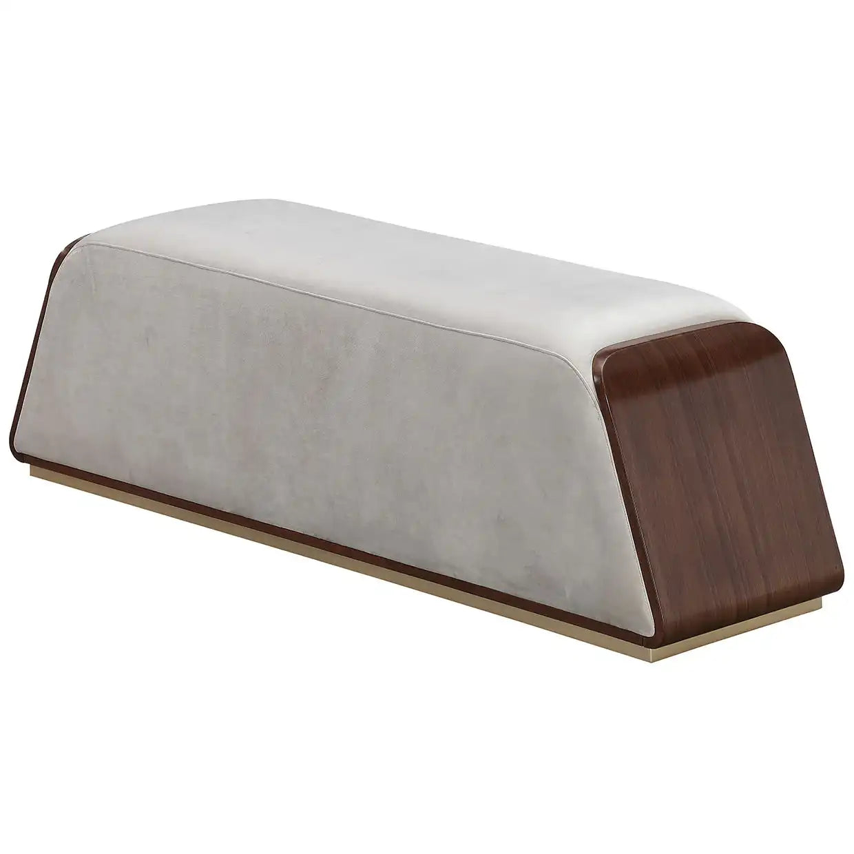 Houston - Accent Bench - Porcini / Walnut - Best Buy Furniture