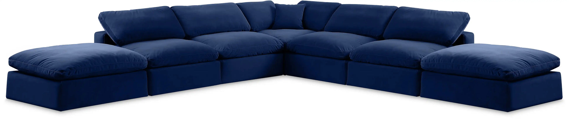 Comfy - 7 Piece Velvet Modular Corner Sectional - Best Buy Furniture