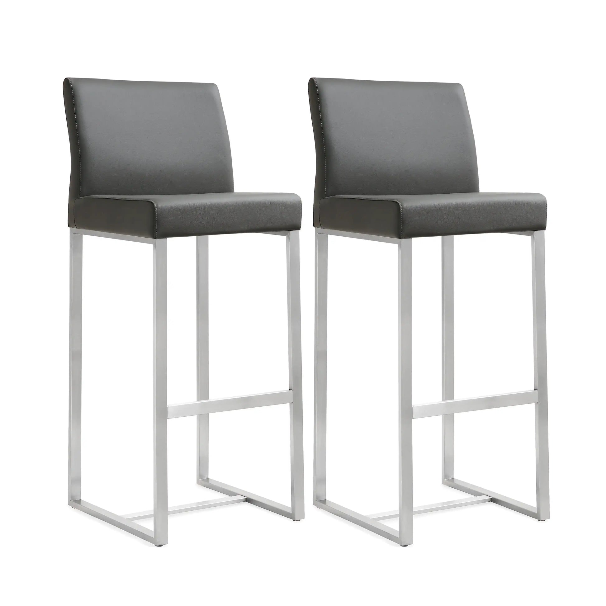 Denmark - Stainless Steel Barstool (Set of 2) - Best Buy Furniture