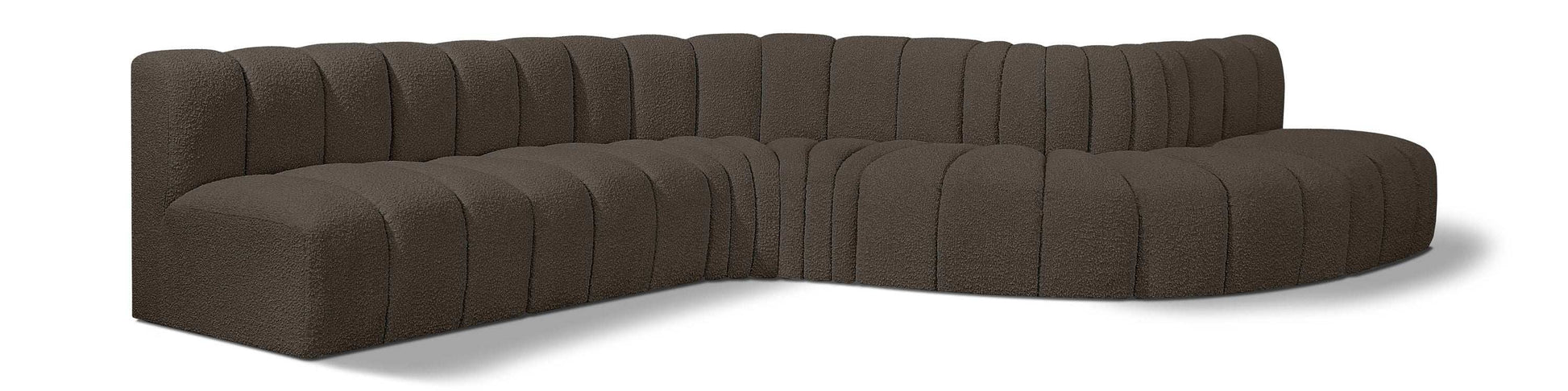 Arc - Boucle Fabric 7 Piece Modular Sofa - Best Buy Furniture