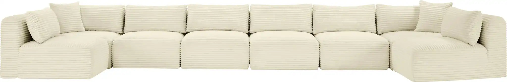 Shaggy - 8 Piece Modular U-Shaped Armless Sectional