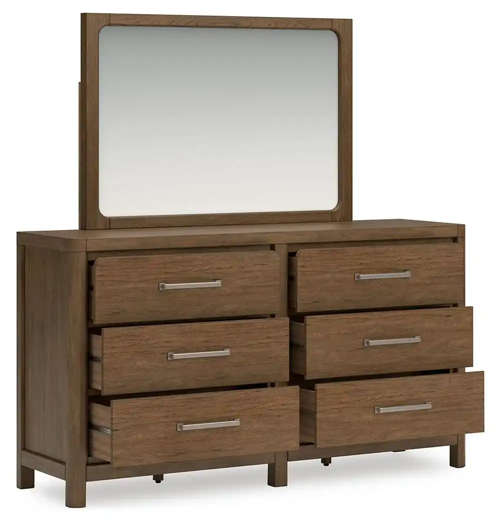 Cabalynn - Dresser And Mirror - Light Brown - Best Buy Furniture