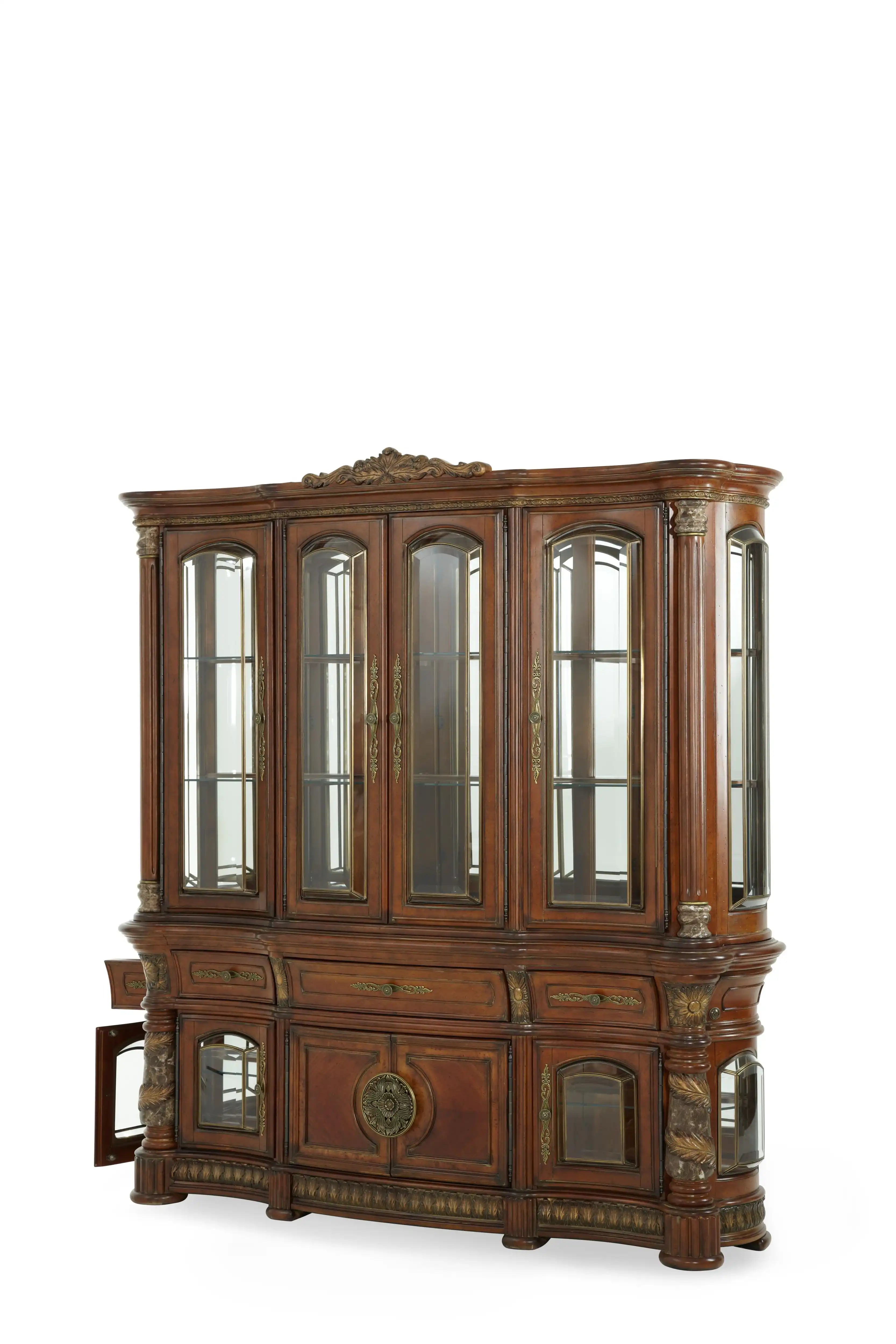 Villa Valencia - China Buffet Cabinet - Classic Chestnut - Best Buy Furniture