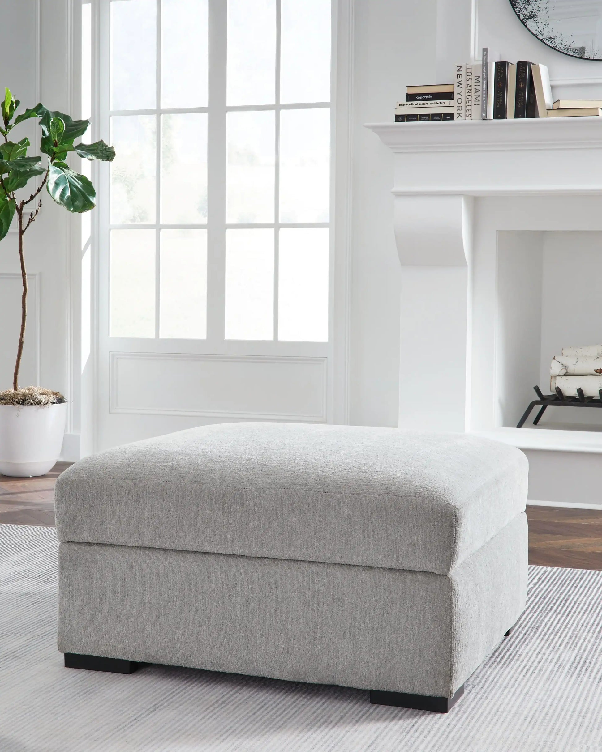 Gabyleigh - Ottoman With Storage - Nickel - Best Buy Furniture