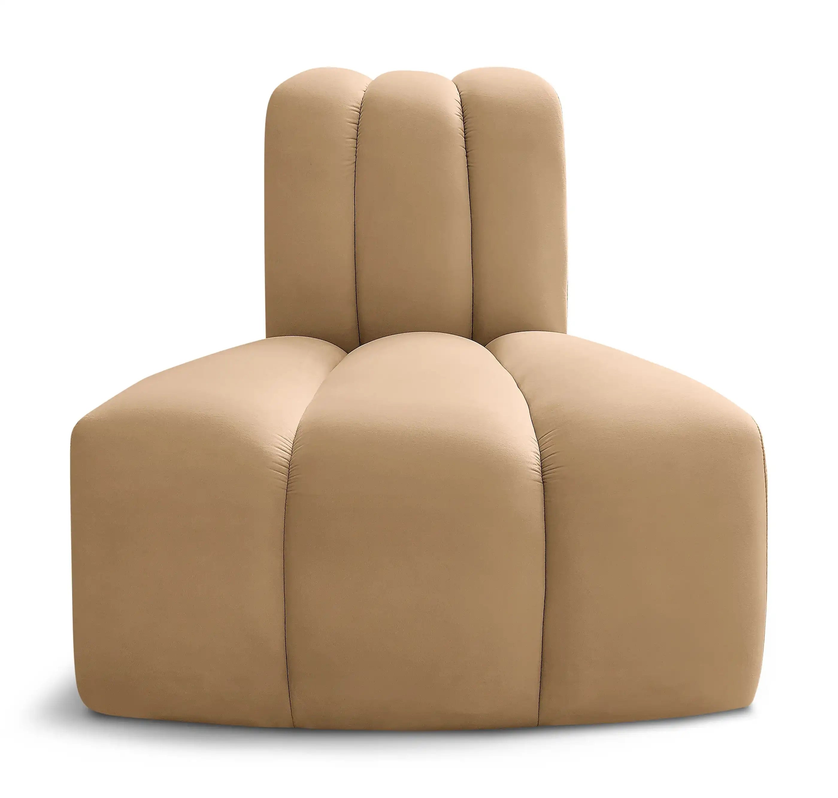 Arc - Velvet Reverse Corner Chair - Best Buy Furniture