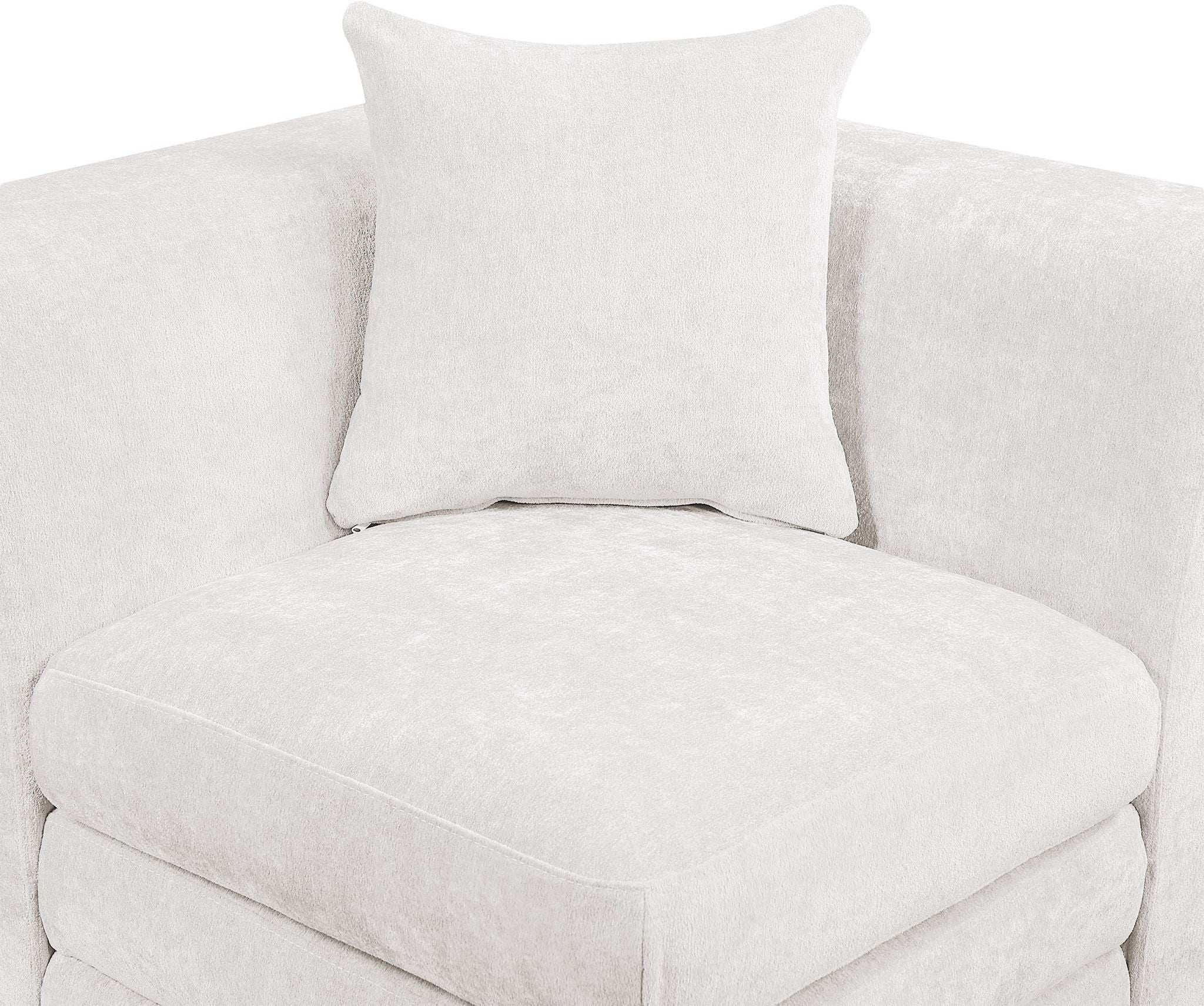 Stellar - Chenille Fabric Upholstered Modular Corner Chair