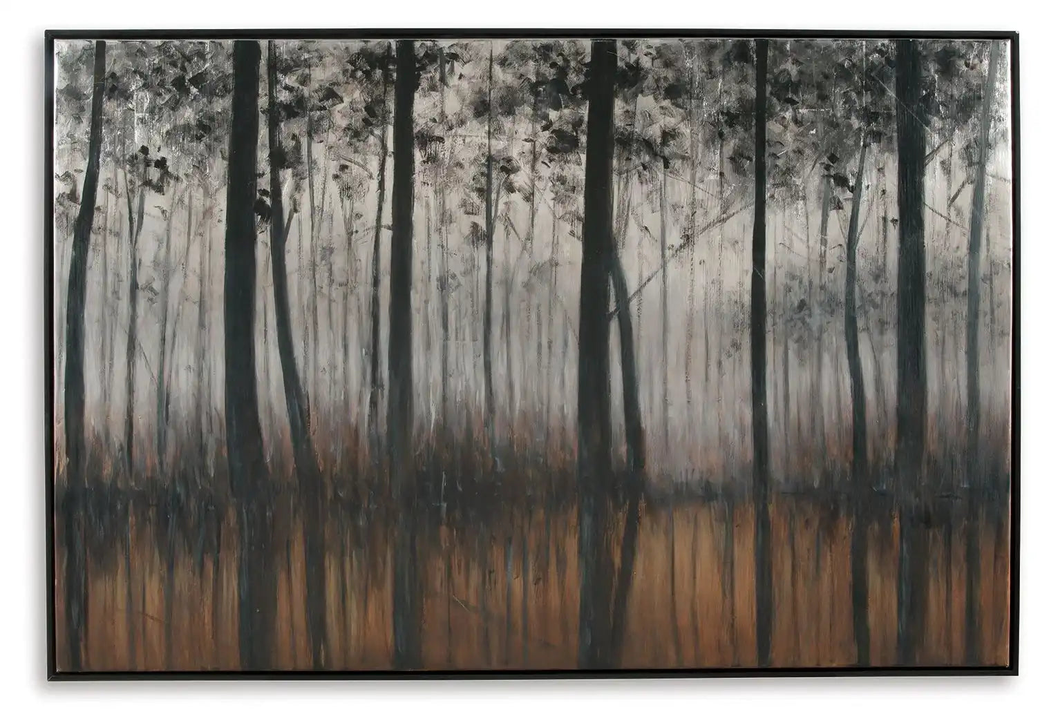 Philyra - Wall Art - Black / Orange / Silver - Best Buy Furniture