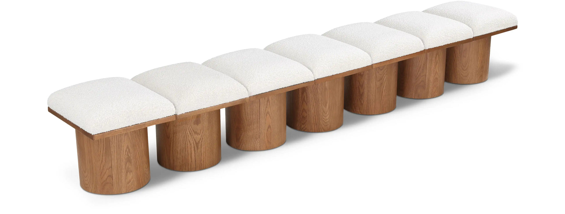 Pavilion - 7 Piece Modular Bench With Brown Base - Best Buy Furniture