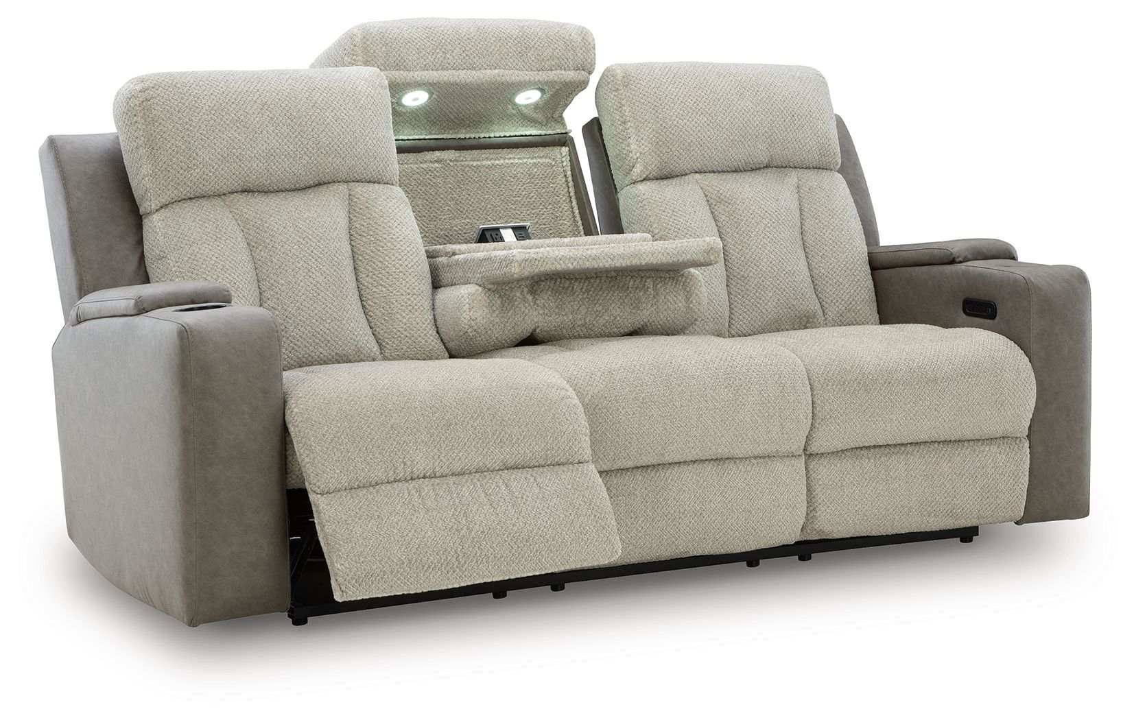 WhipLash - Power Reclining Sofa With Adj Headrest - Sisal - Best Buy Furniture