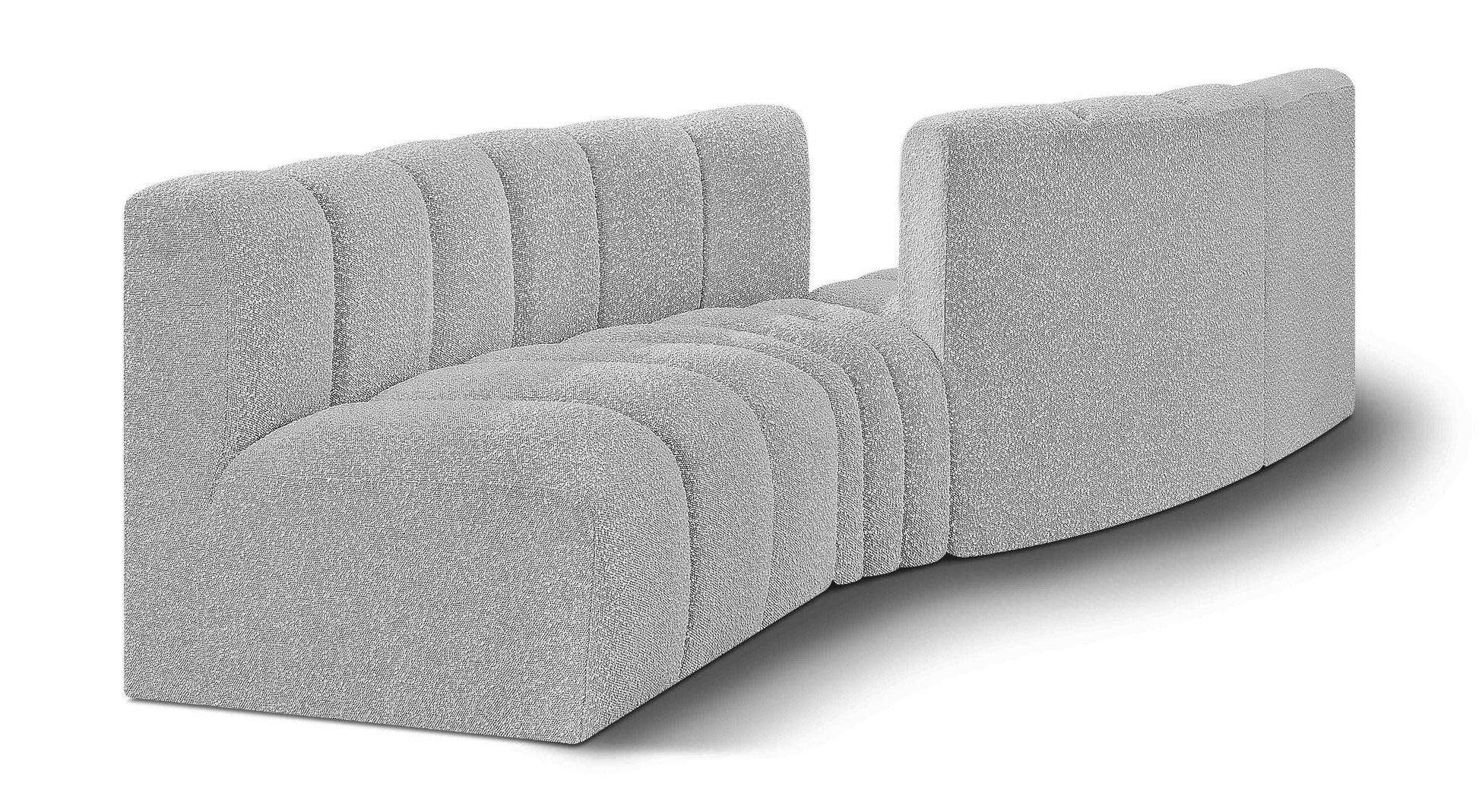 Arc - Boucle Fabric 4 Piece Sofa - Best Buy Furniture