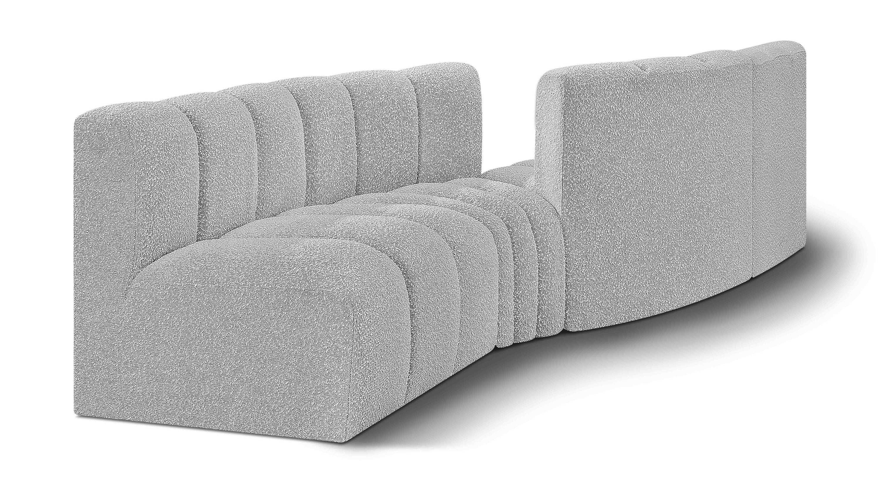 Arc - Boucle Fabric 4 Piece Sofa - Best Buy Furniture