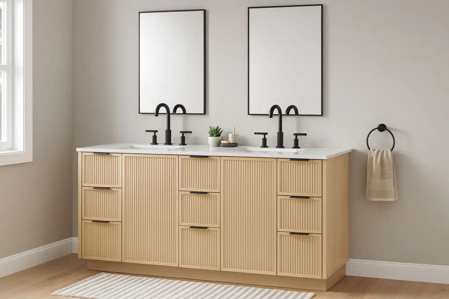 Willard - Engineered Stone And Solid Wood Bathroom Vanity