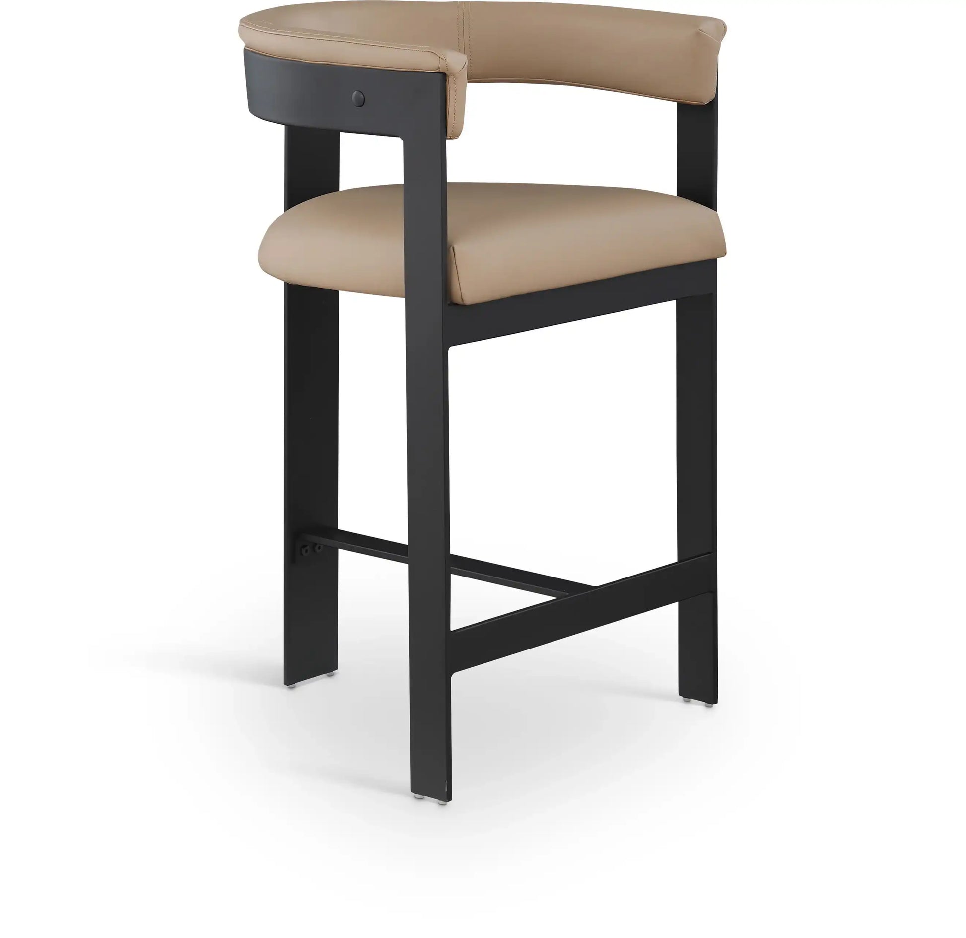 Romeo - Faux Leather Counter Stool With Black Base (Set of 2) - Best Buy Furniture