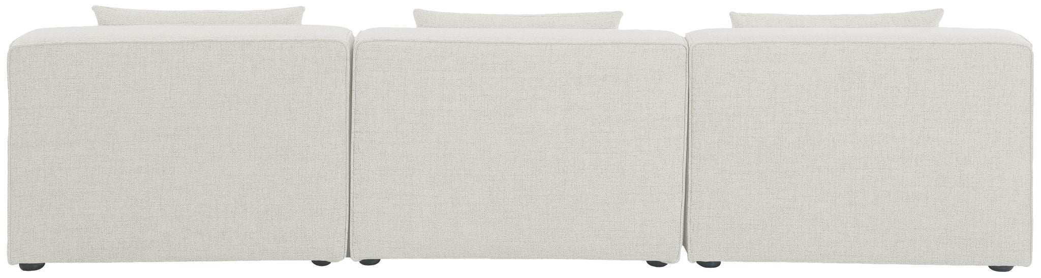 Cube - Linen Modular 3 Seat Armless Sofa