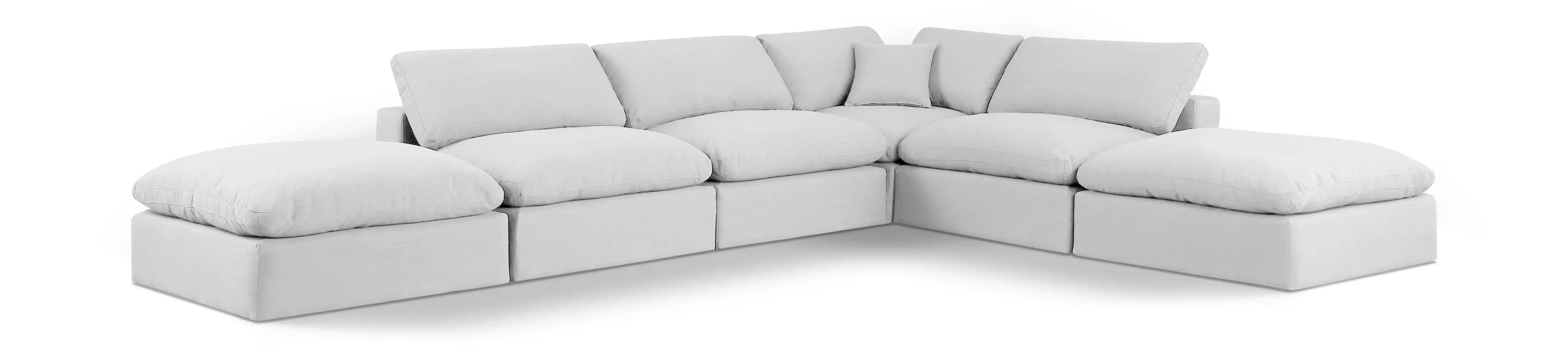 Comfy - 6 Piece Linen Modular Sectional - Best Buy Furniture