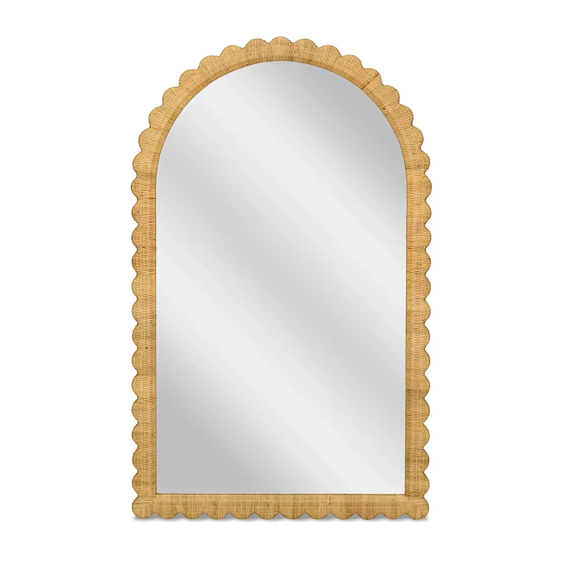 Bama - Rattan Arched Wall Mirror - Natural - Best Buy Furniture