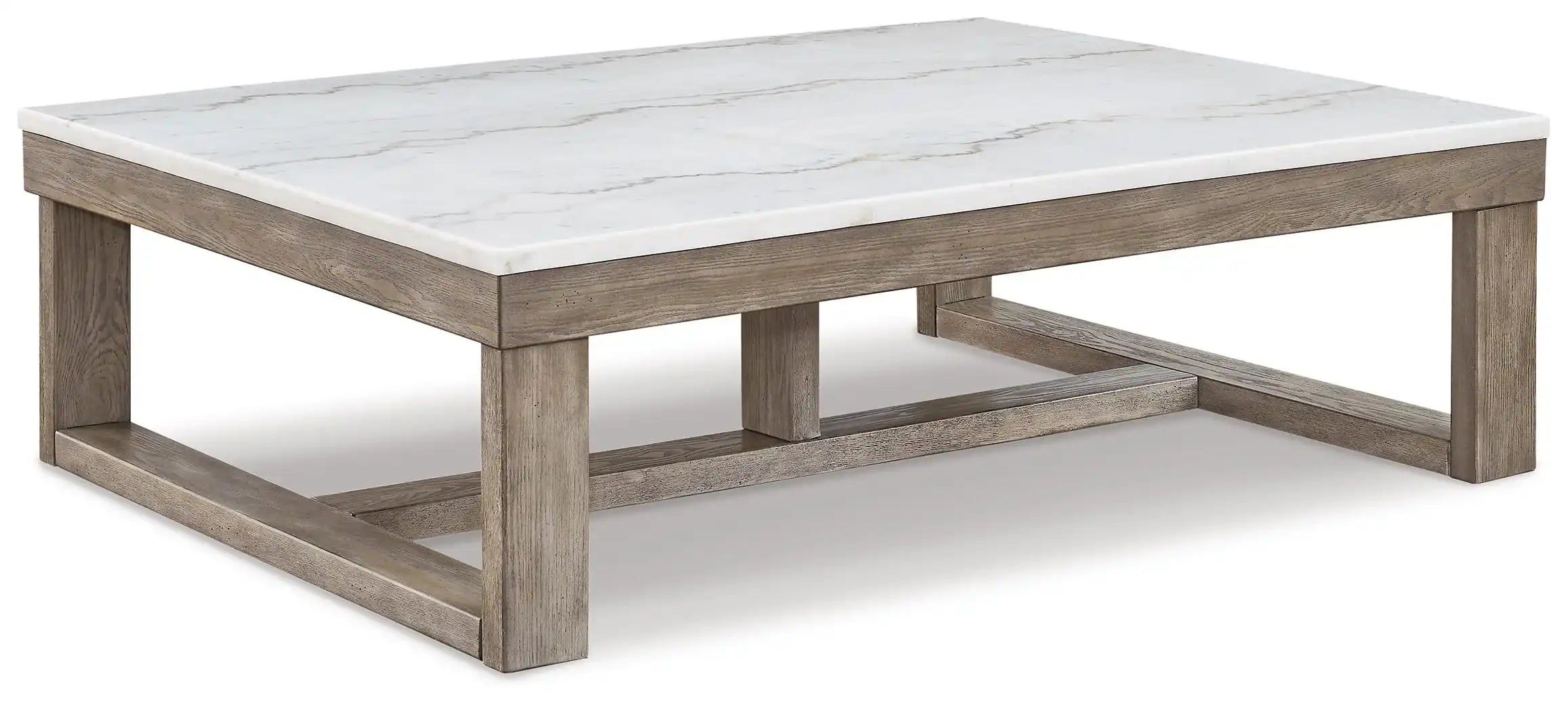 Loyaska - Rectangular Cocktail Table - Brown / Ivory - Best Buy Furniture