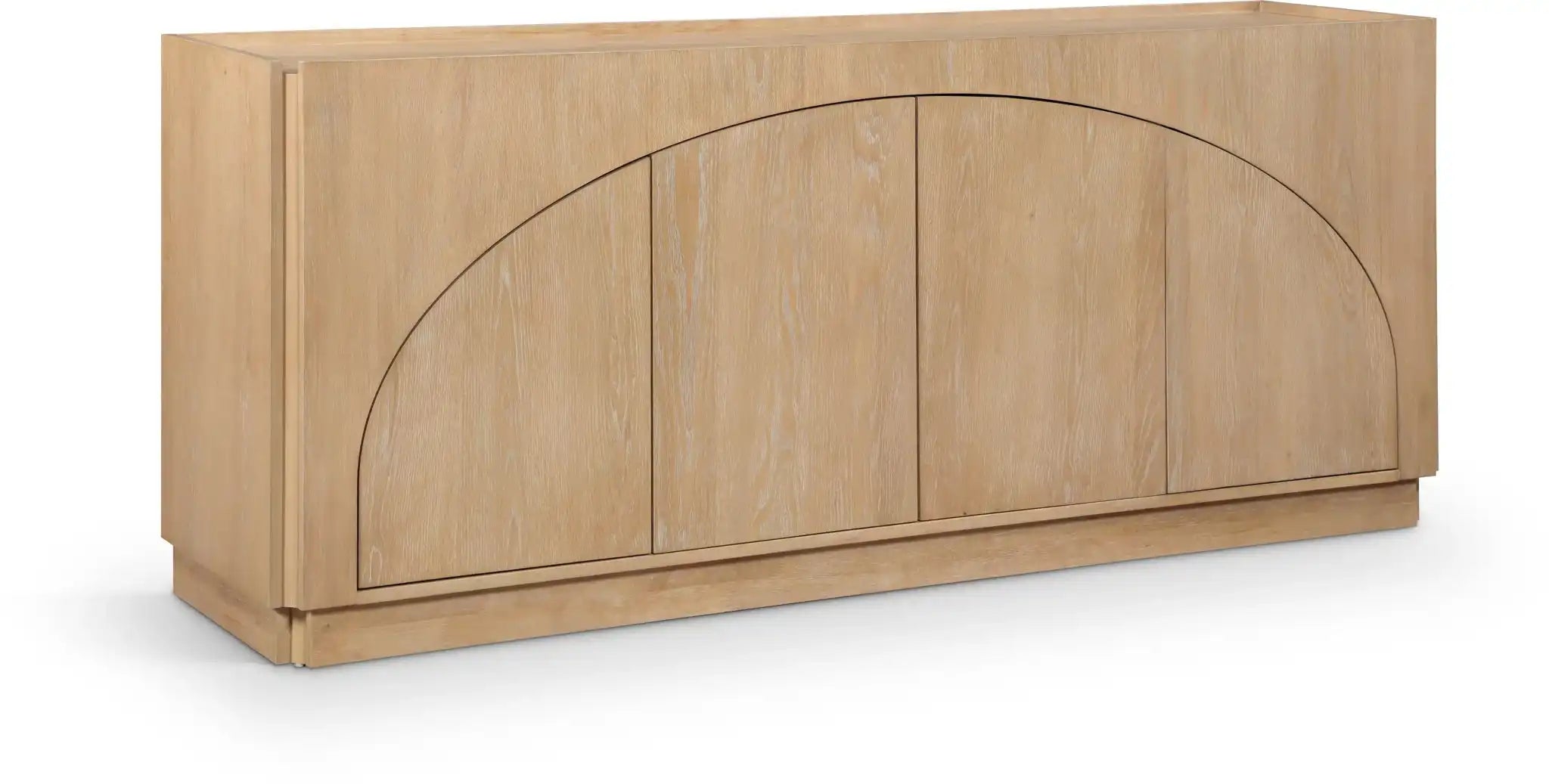 Everson - Oak Veneer And Solid Wood Sideboard/Buffet - Natural - Best Buy Furniture