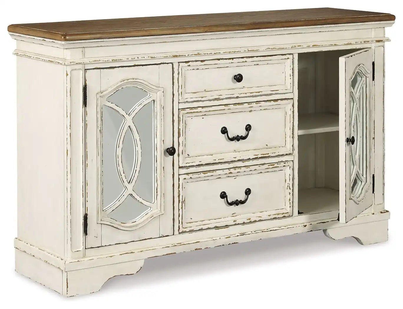 Realyn - Dining Room Server - Chipped White - Best Buy Furniture