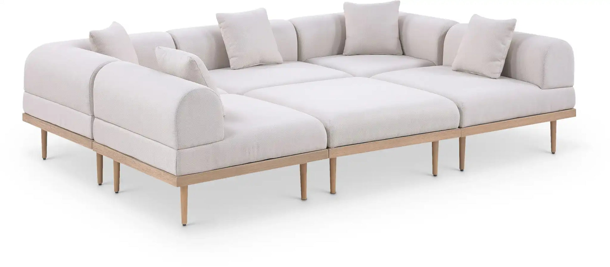 Laguna - 6 Piece 142" Outdoor Patio Modular Sectional - Best Buy Furniture