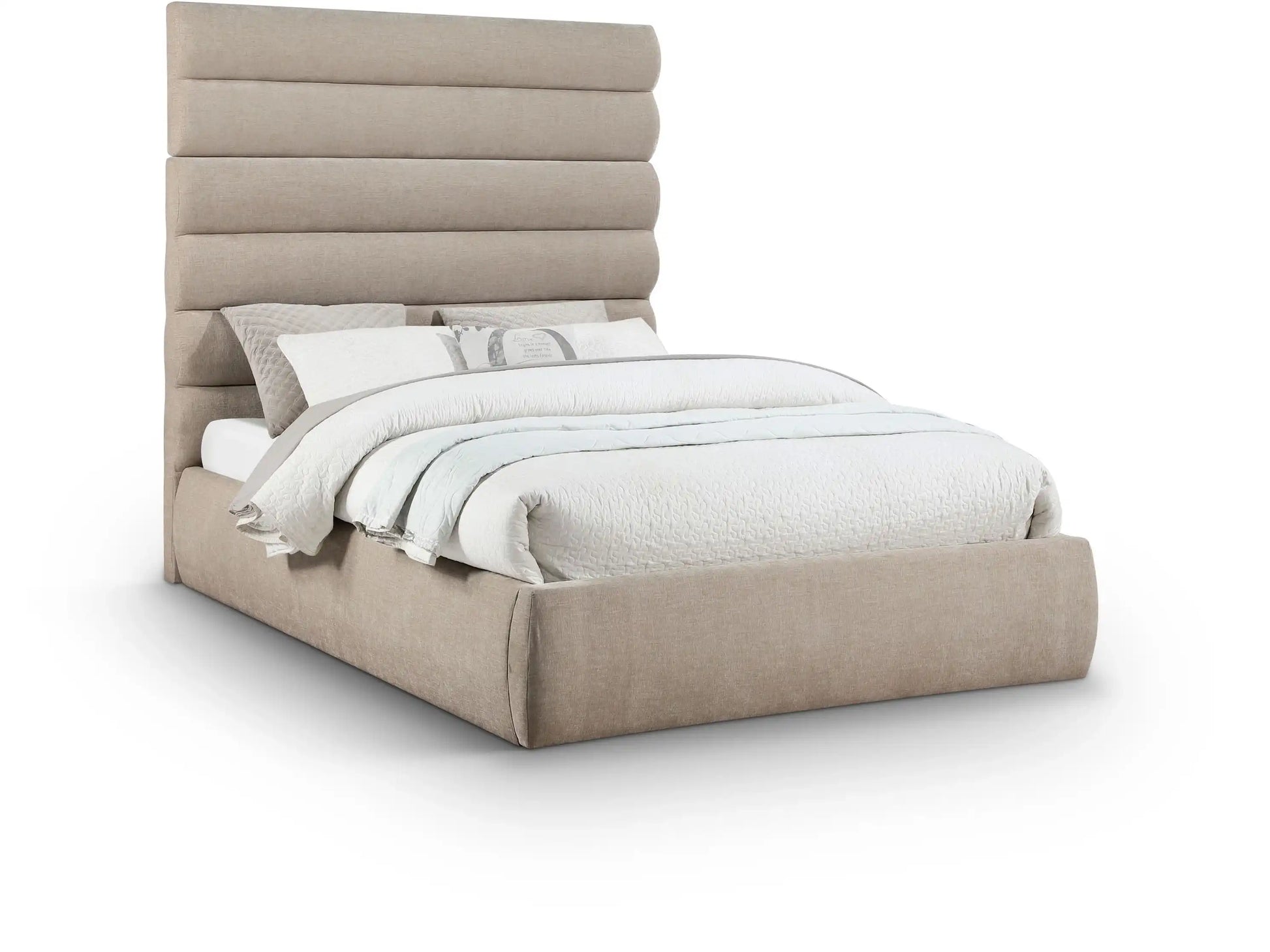 Adam - Chenille Fabric Bed With 70.5" Headboard - Best Buy Furniture