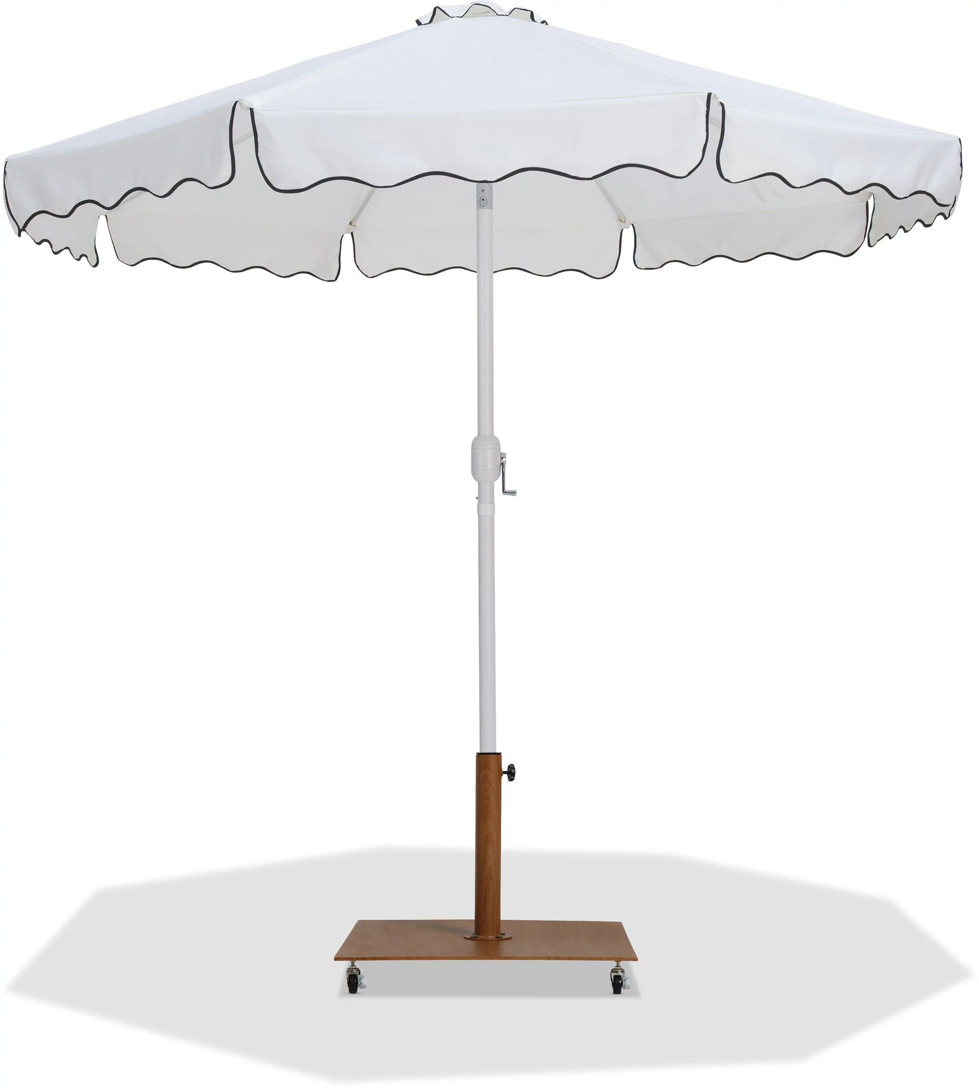 Amalfi - Aluminum Patio Umbrella - Light Brown Base / White Pole - Best Buy Furniture