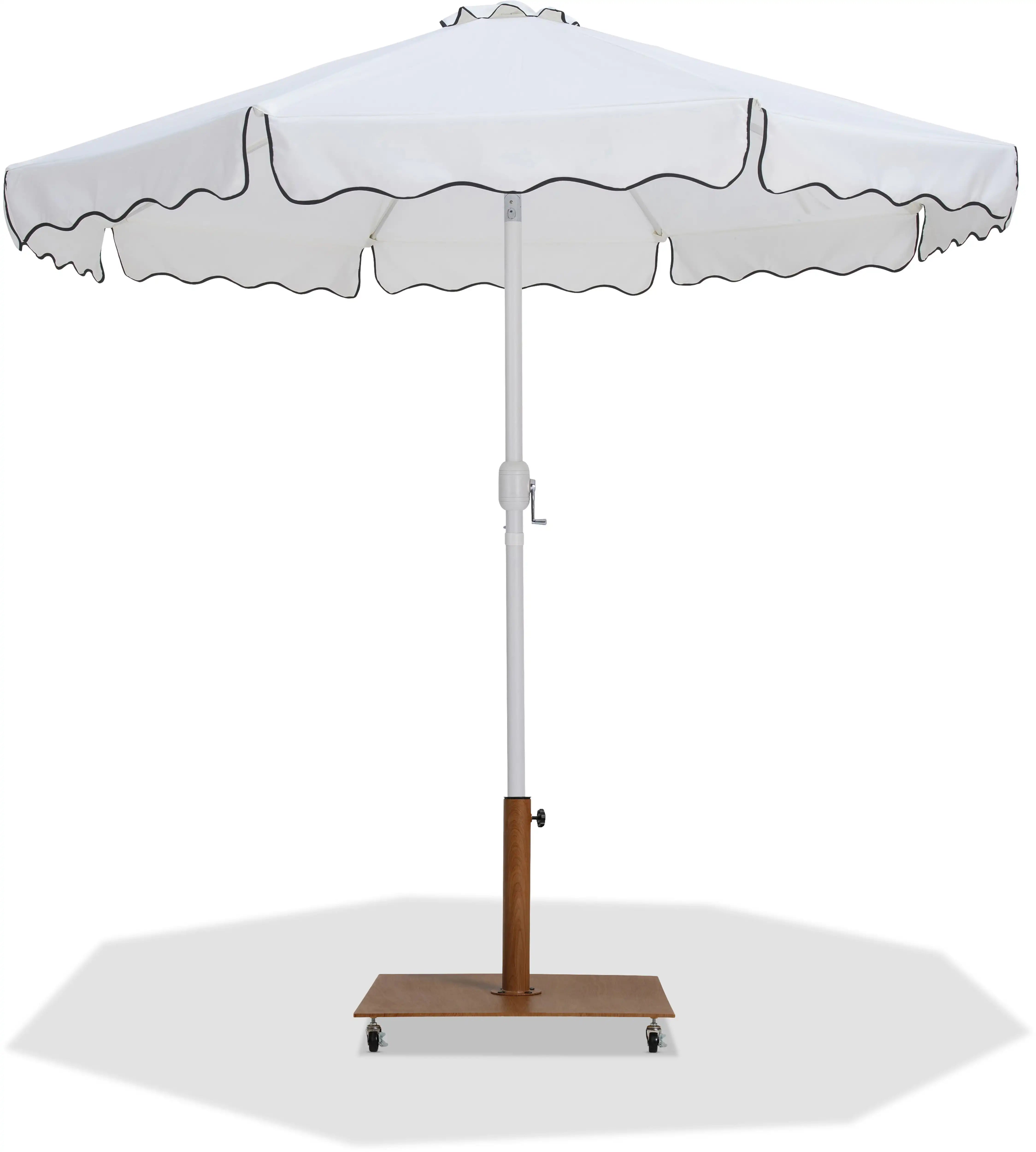 Amalfi - Aluminum Patio Umbrella - Light Brown Base / White Pole - Best Buy Furniture