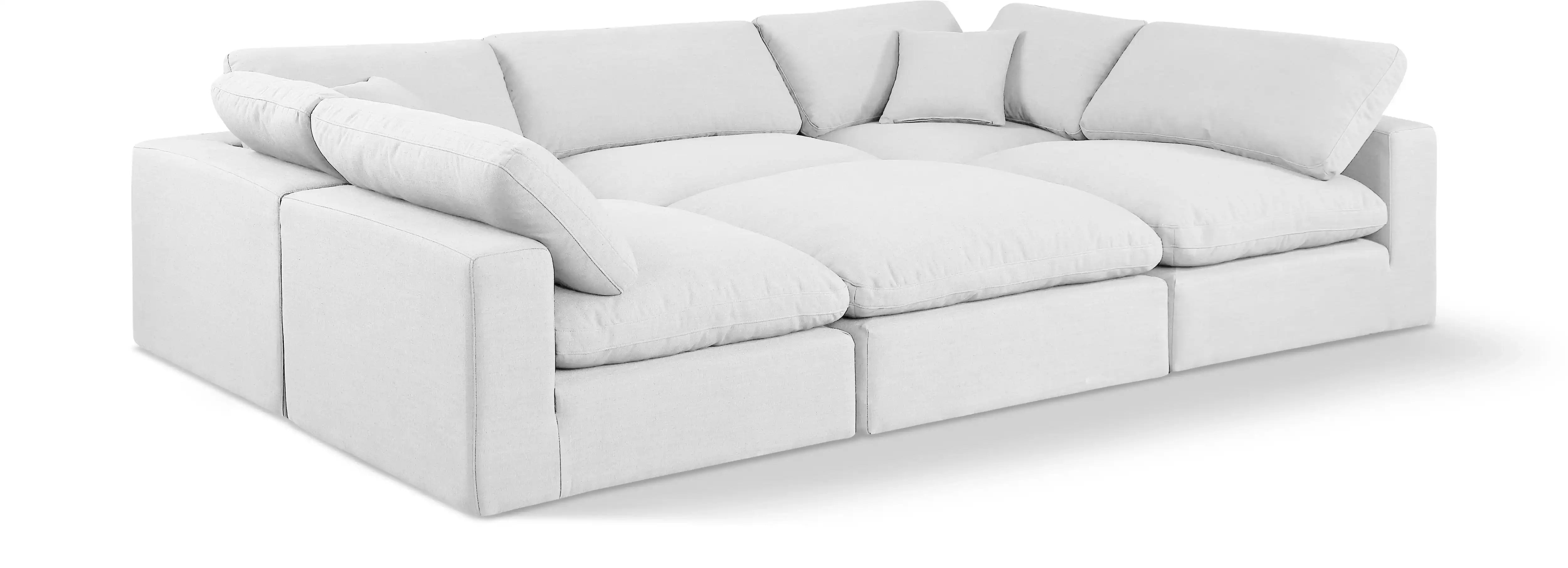 Comfy - 6 Piece Linen Sectional - Best Buy Furniture