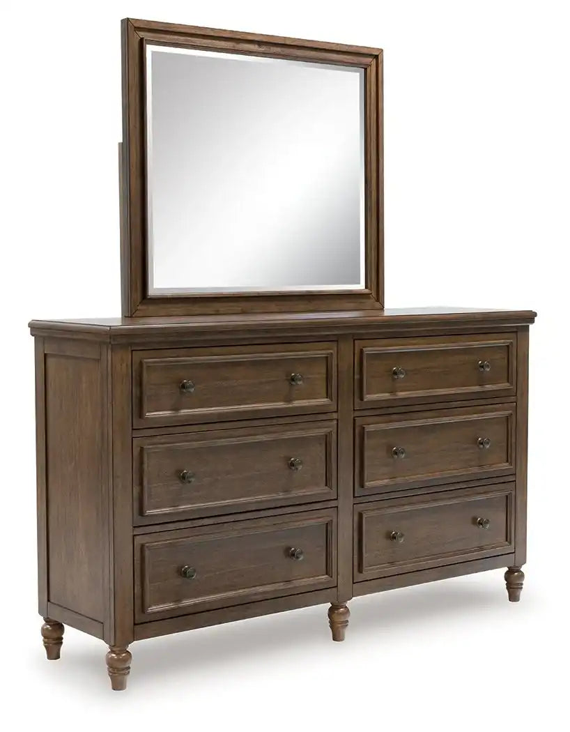 Sturlayne - Dresser And Mirror - Brown - Best Buy Furniture