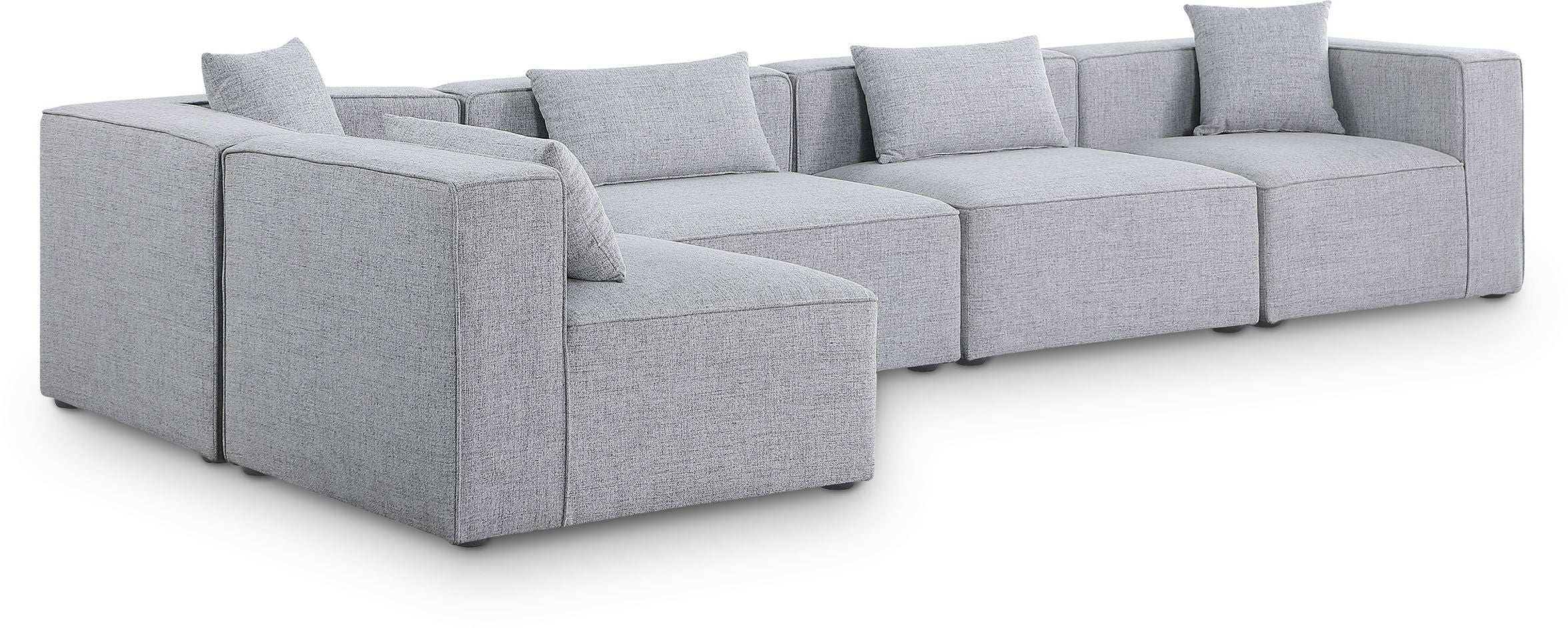 Cube - Linen 5 Piece Modular Sectional - Best Buy Furniture