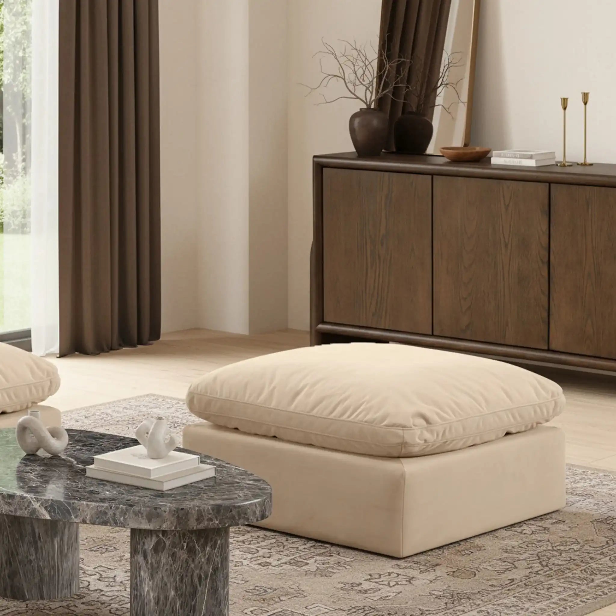 Indulge - Velvet Ottoman