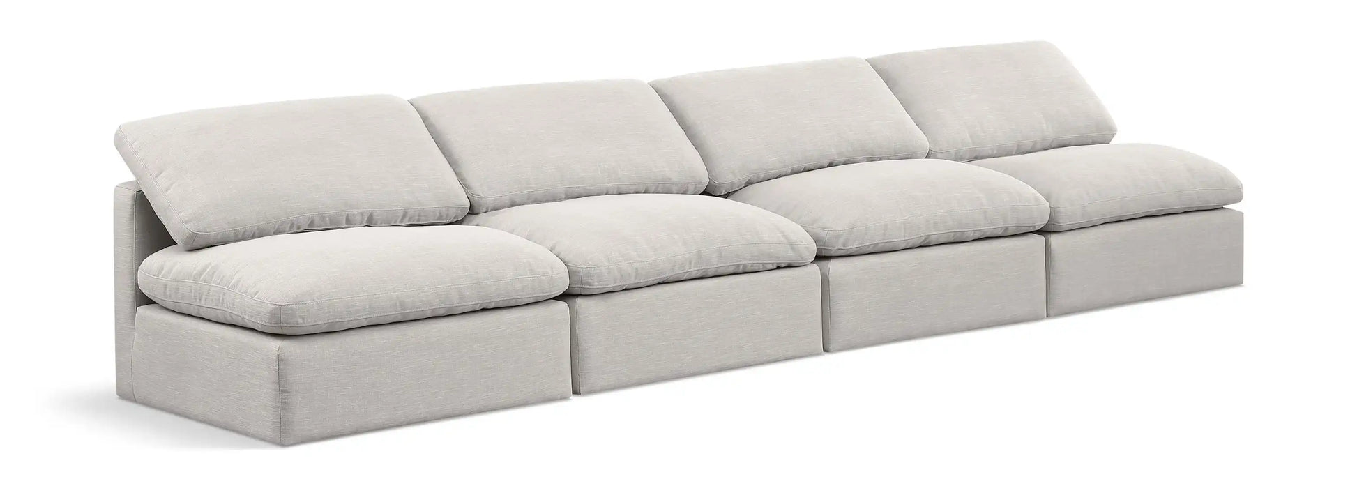 Indulge - Linen 4 Seat Modular Armless Sofa - Best Buy Furniture