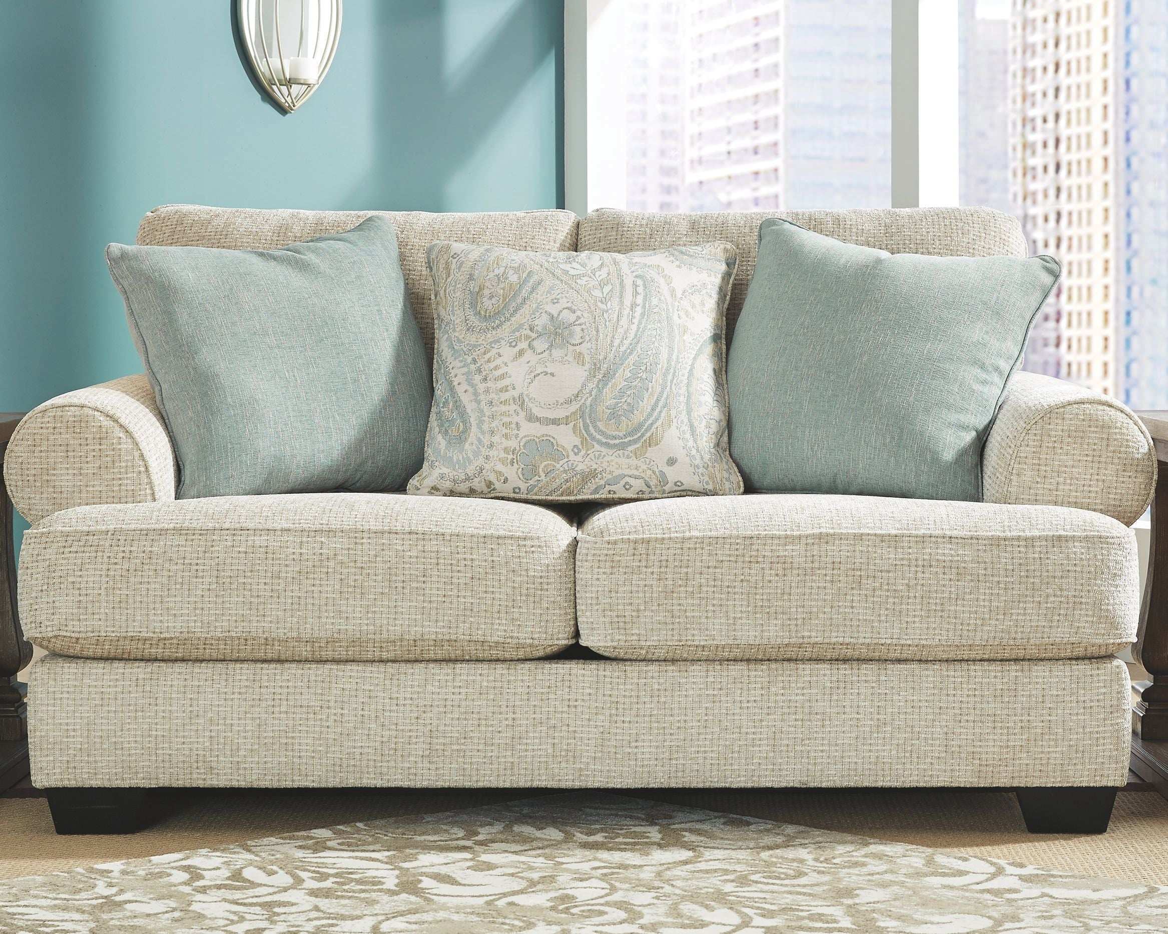 Monaghan - Loveseat - Sandstone - Best Buy Furniture