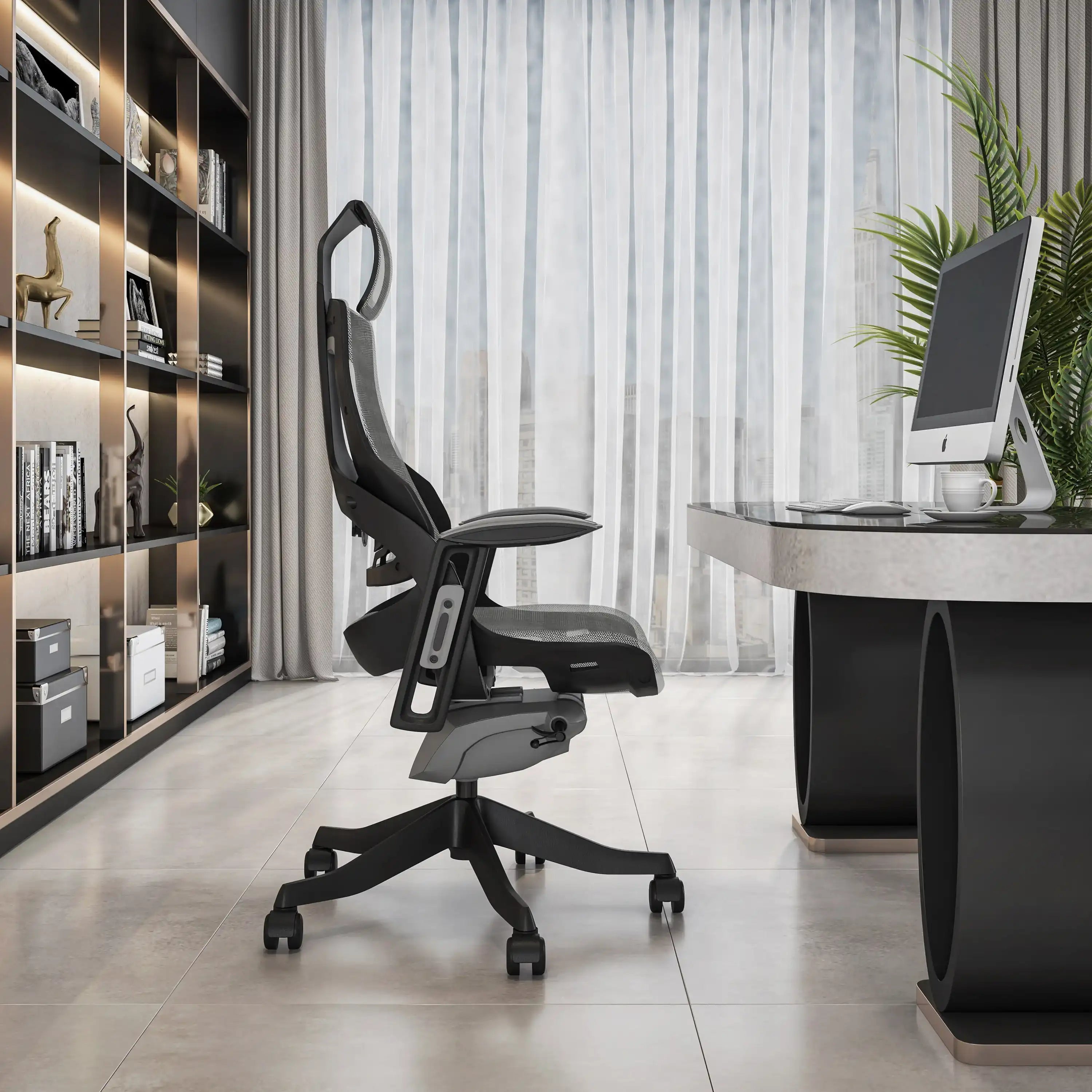 Techni Mobili LUX Ergonomic Executive Chair, Grey - Best Buy Furniture
