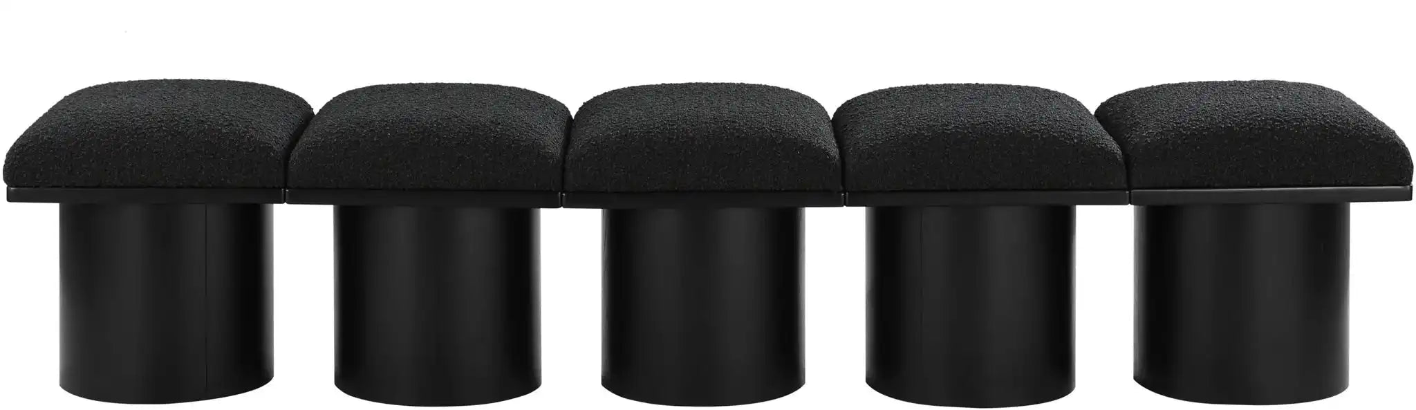 Pavilion - 5 Piece Modular Bench With Black Base