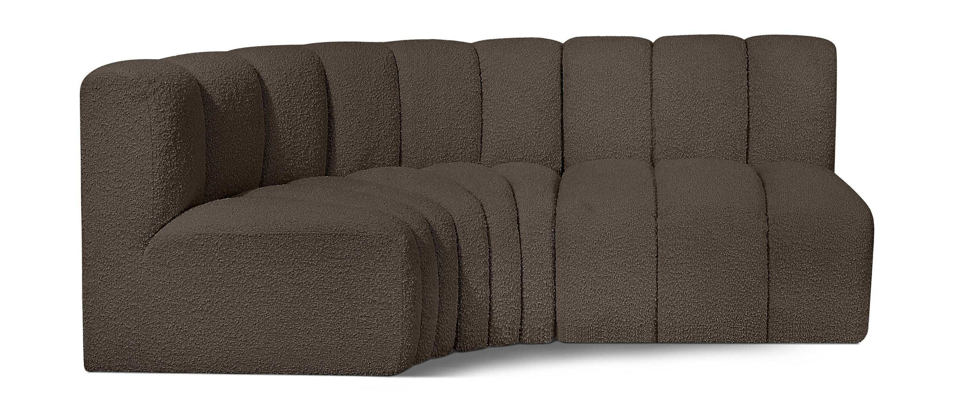 Arc - Boucle Fabric 3 Piece Sofa - Best Buy Furniture