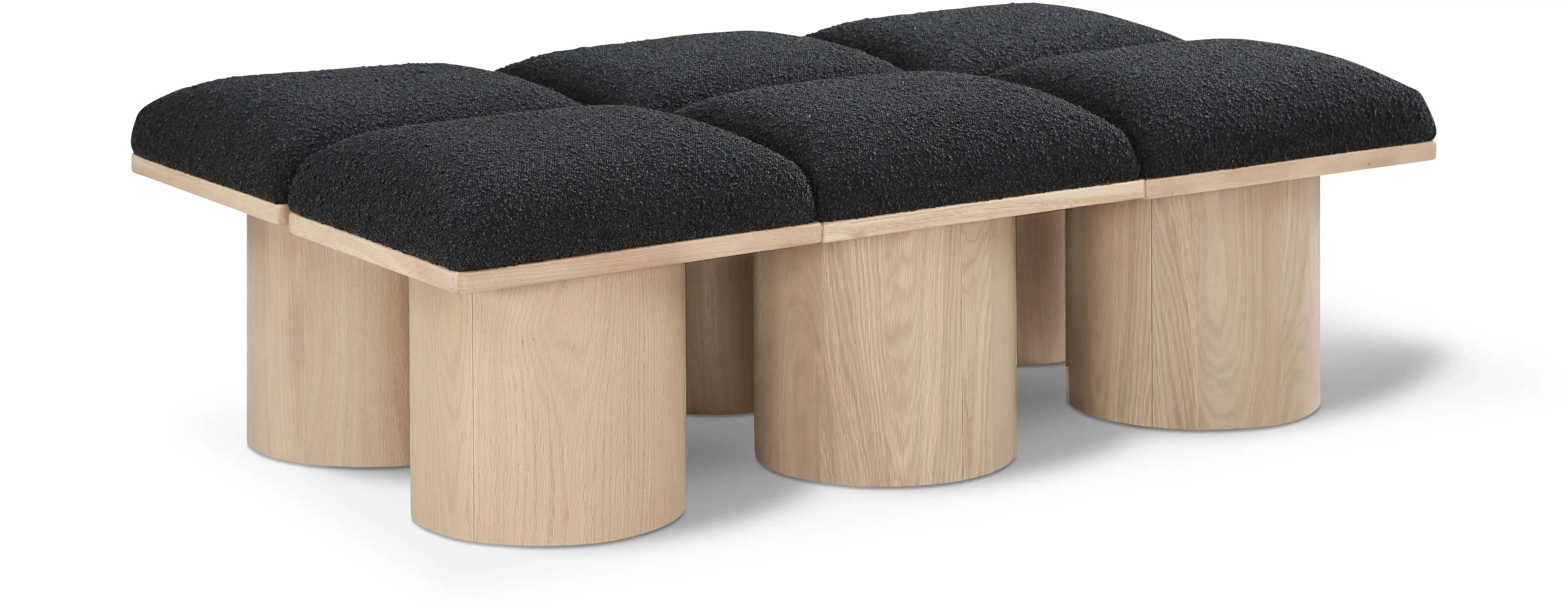 Pavilion - 6 Piece Modular Bench With Natural Base - Best Buy Furniture