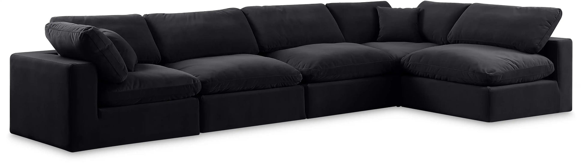 Comfy - 5 Piece Velvet Modular Sectional - Best Buy Furniture