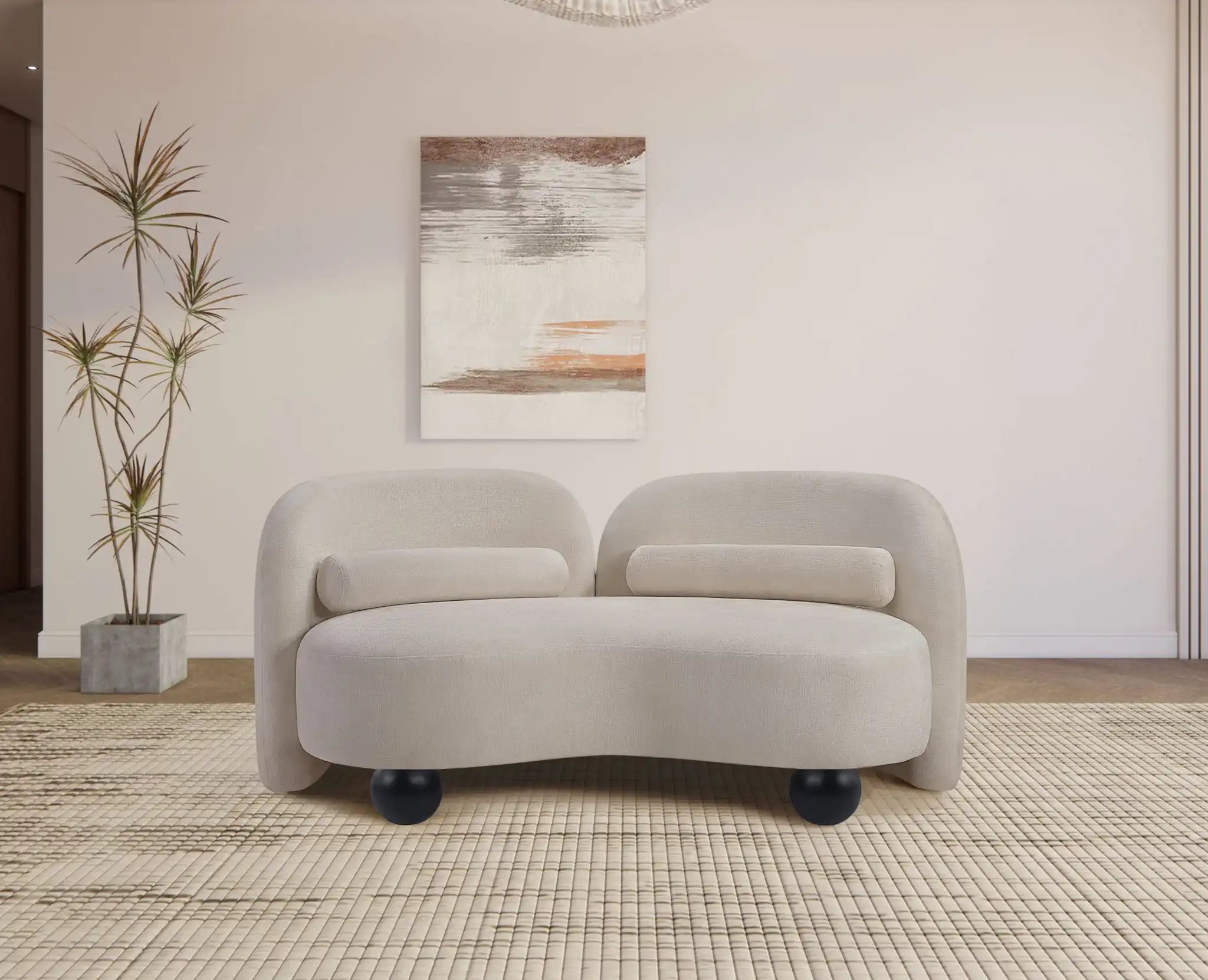 Daphne - Chenille Loveseat