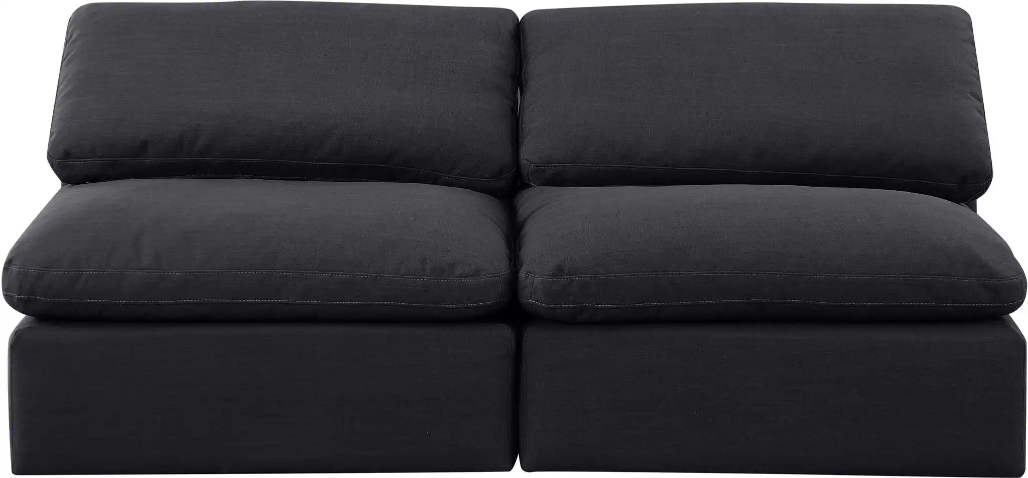Indulge - Linen 2 Seat Modular Armless Sofa