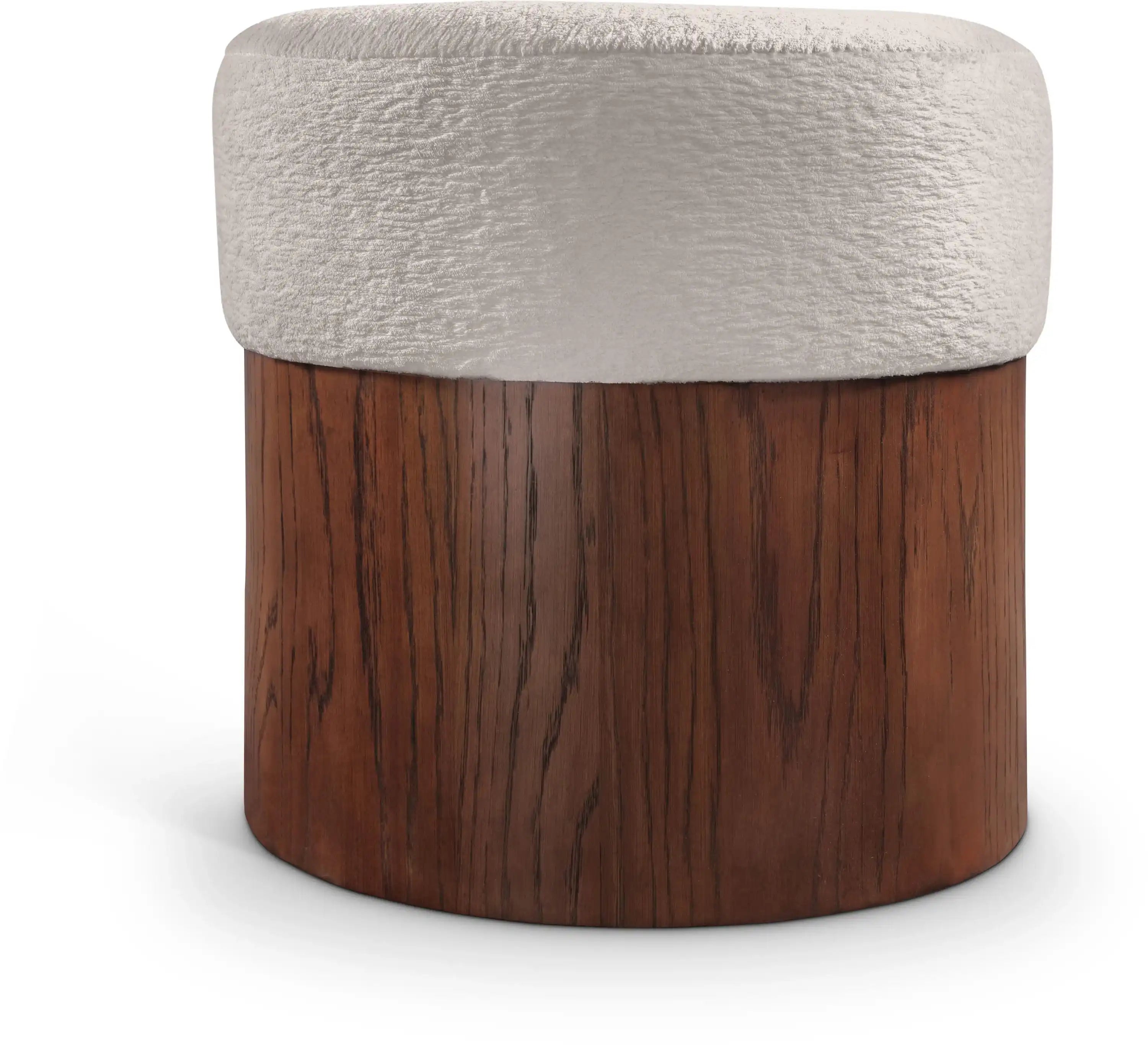 Nimes - Ottoman / Stool With Brown Base - Best Buy Furniture