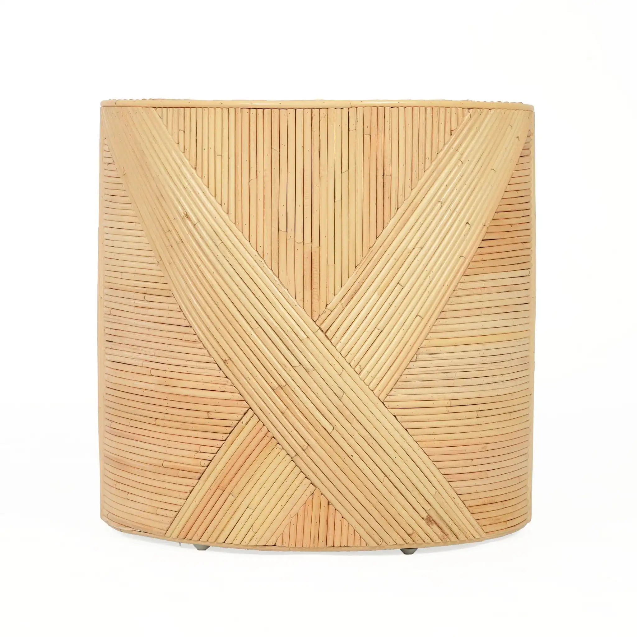 Matea - Rattan Cross Side Table - Natural