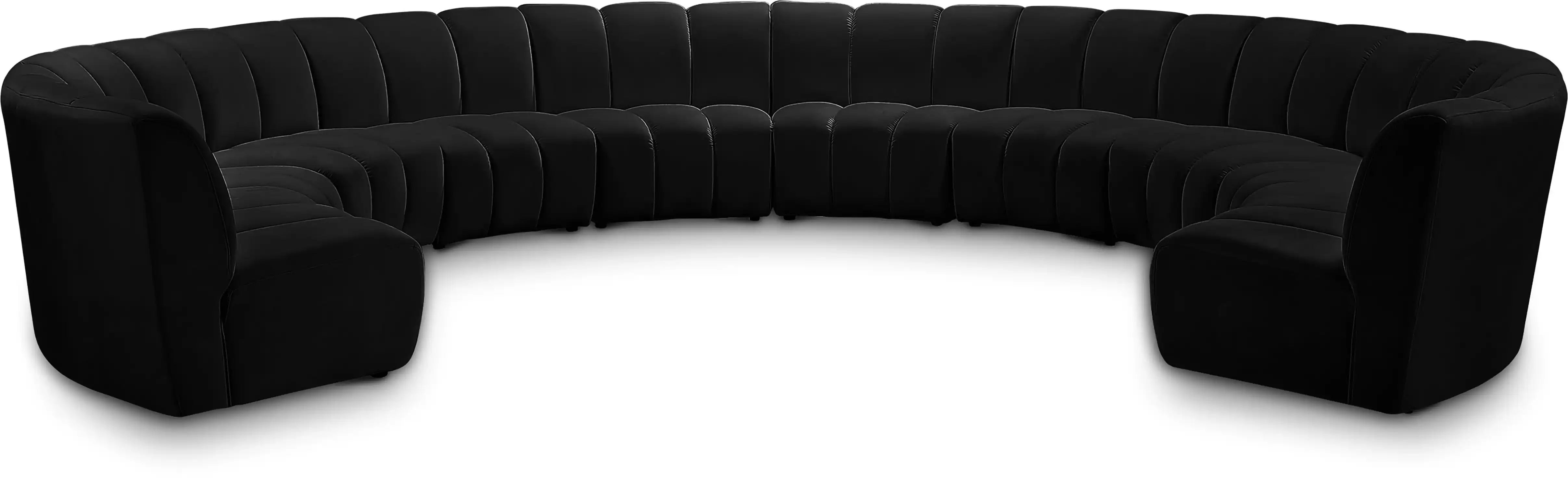 Infinity - 10 Piece Velvet Modular Sectional - Best Buy Furniture