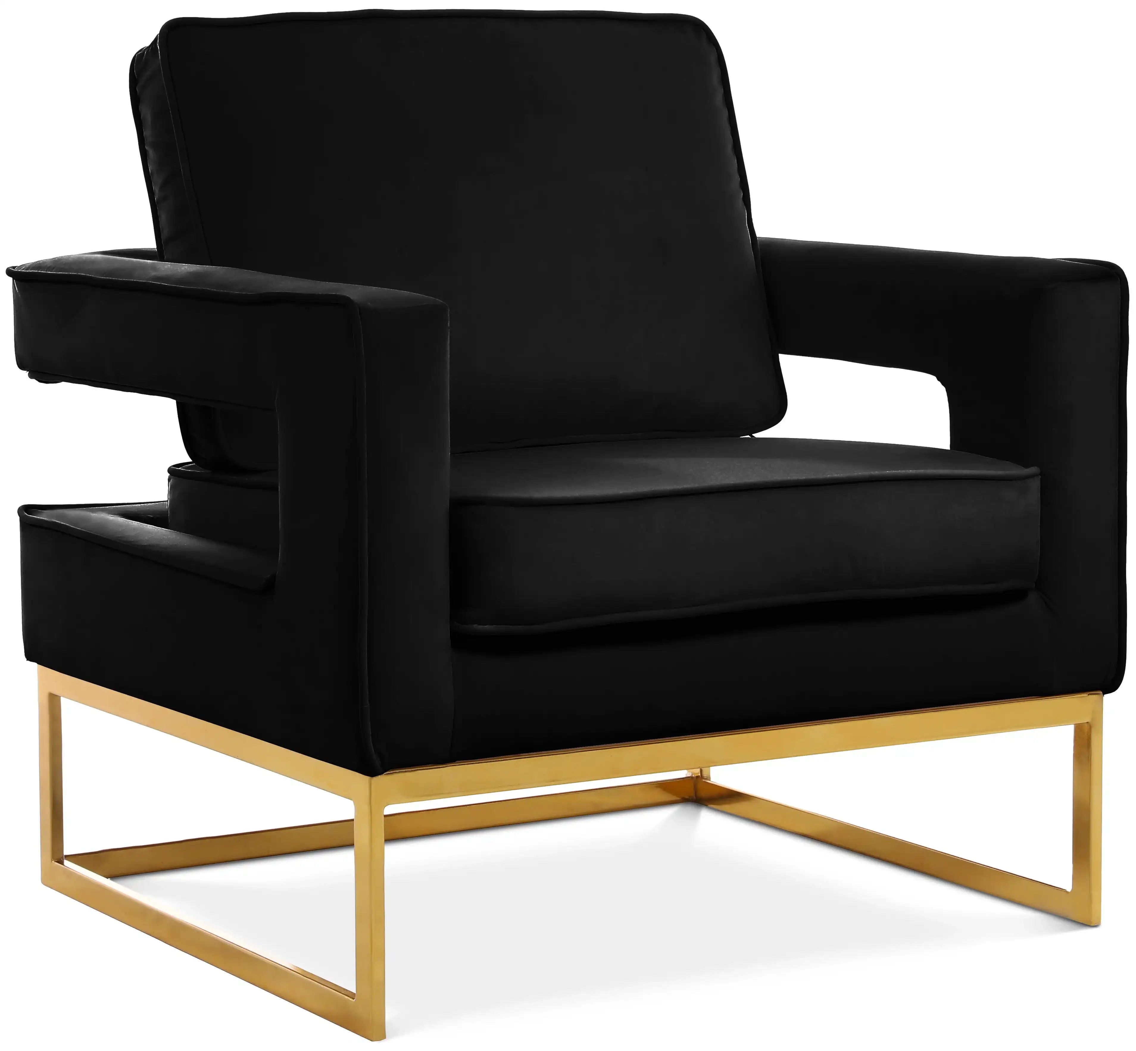 Noah - Accent Chair with Gold Legs - Best Buy Furniture