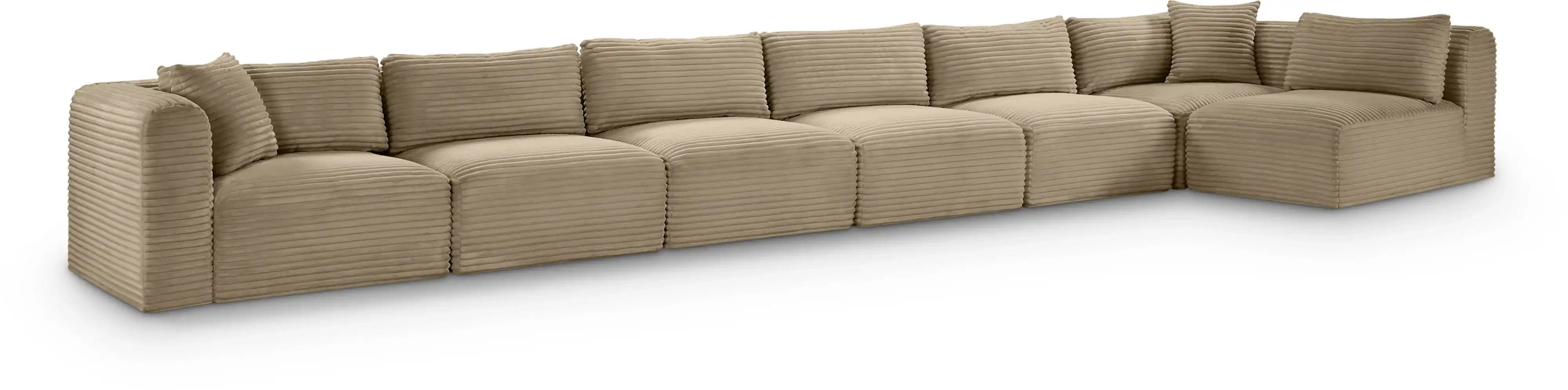 Shaggy - Fabric 7 Piece Modular Sectional - Best Buy Furniture