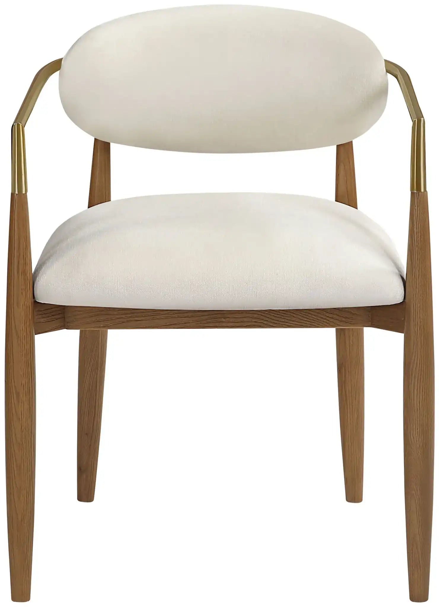 Riccio - Fabric Dining Arm Chair (Set of 2) - Walnut Frame
