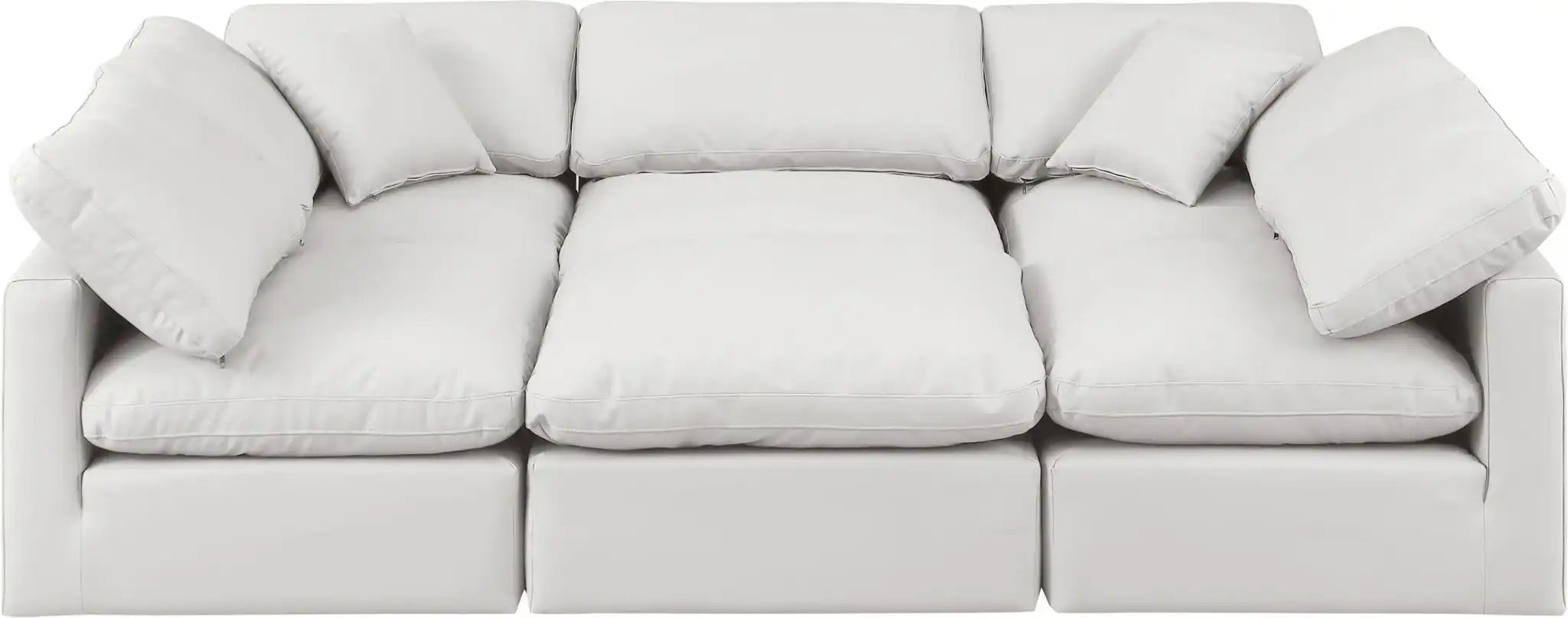 Indulge - Faux Leather 6 Piece Modular Sectional