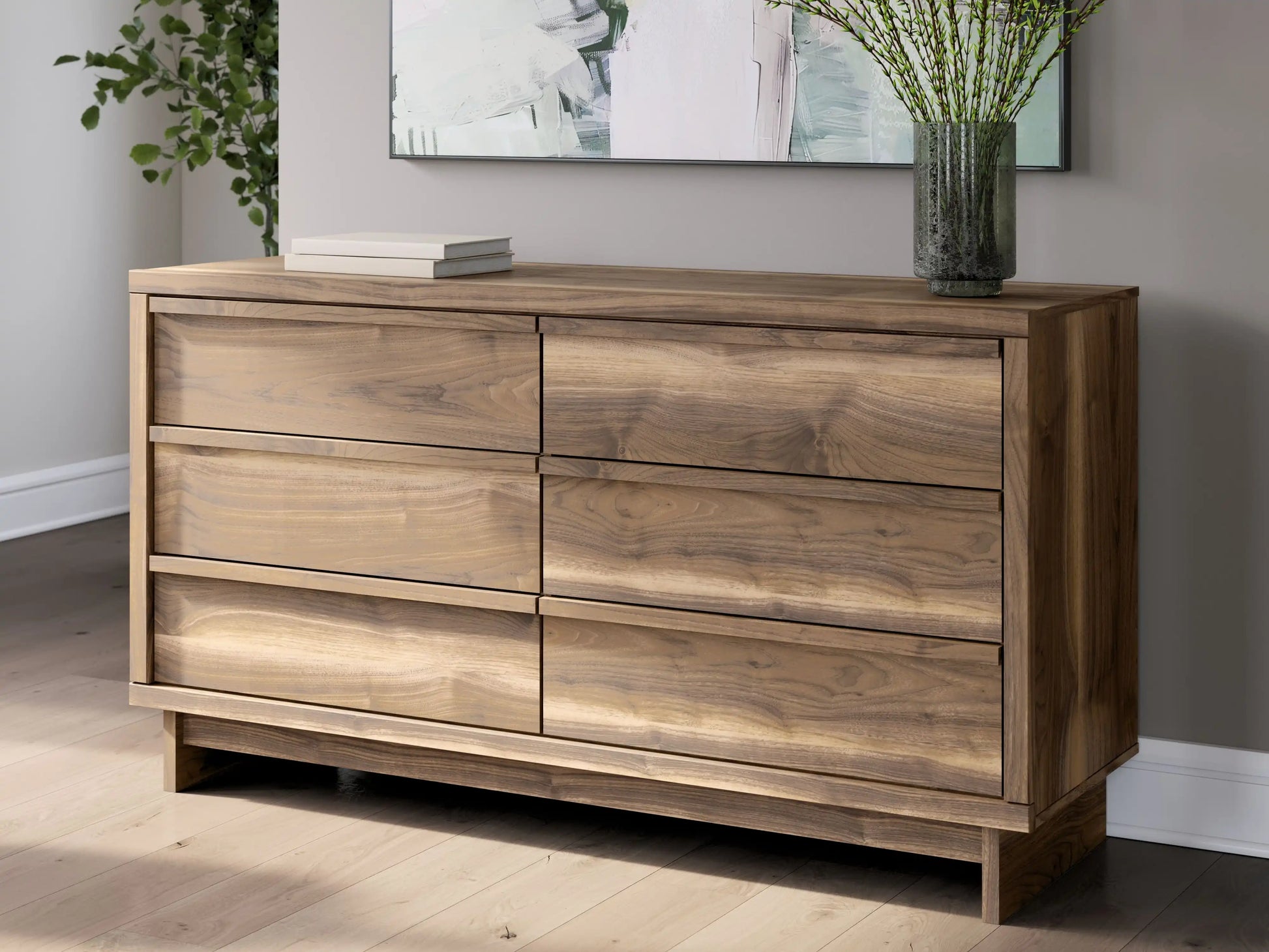 Chirason - Six Drawer Dresser - Brown - Best Buy Furniture