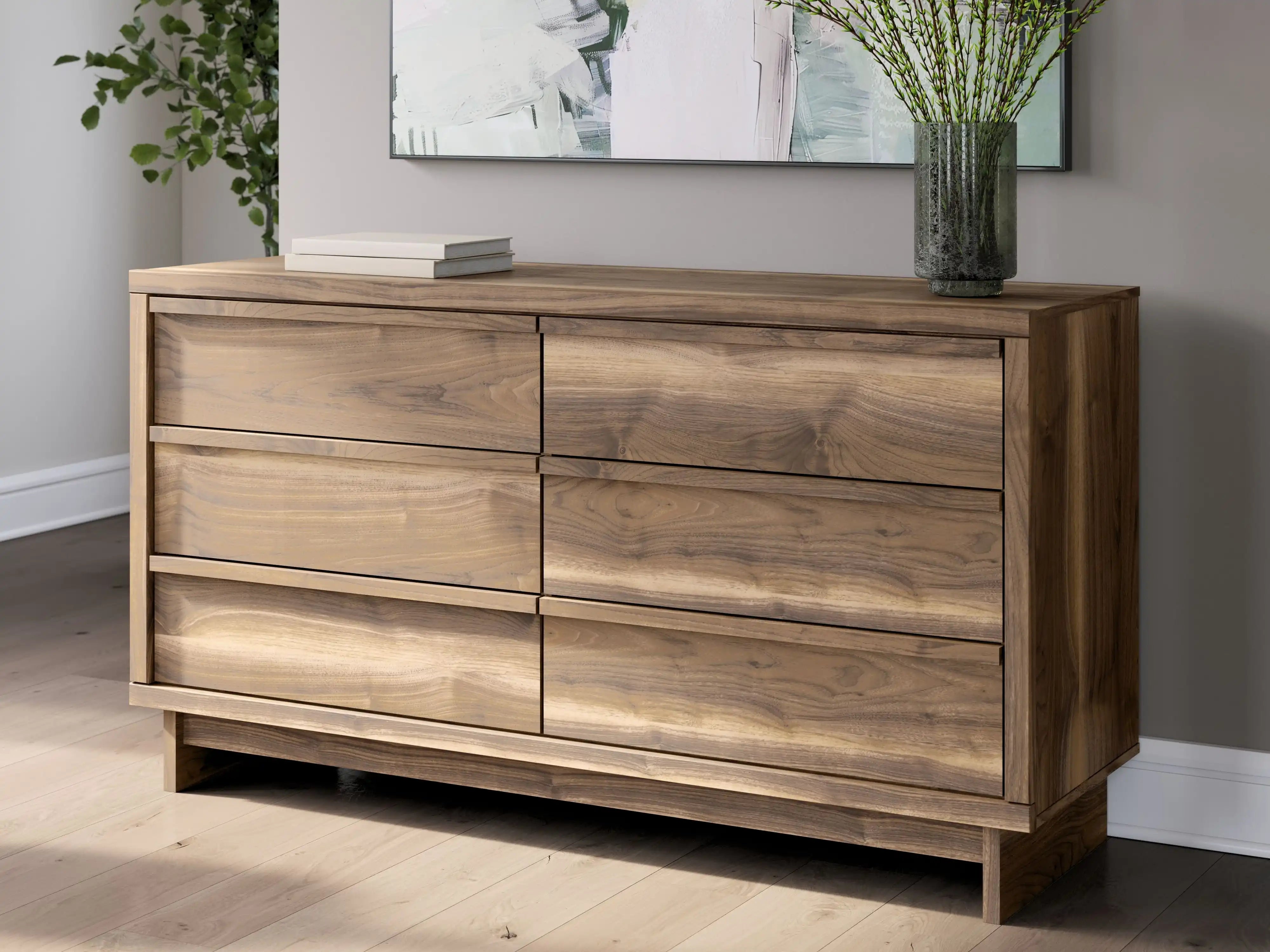 Chirason - Six Drawer Dresser - Brown - Best Buy Furniture